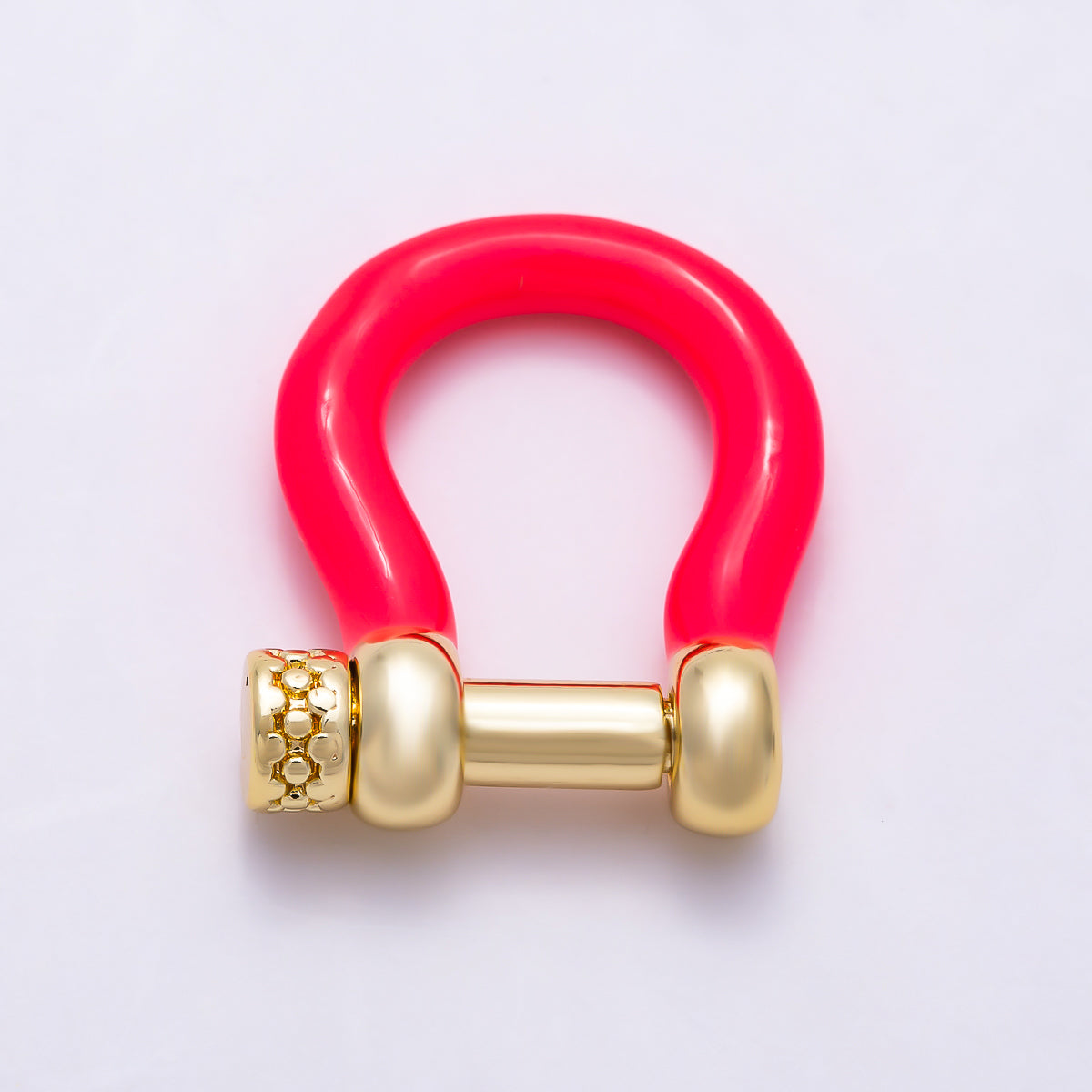16K Gold Filled 16mm Colorful Horseshoe Anchor Enamel Screw-Pin Clasp | Findings-00550 - Findings-00555