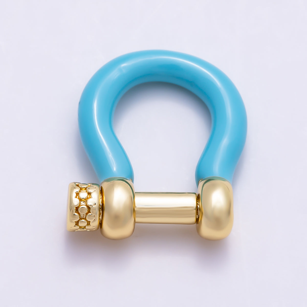16K Gold Filled 16mm Colorful Horseshoe Anchor Enamel Screw-Pin Clasp | Findings-00550 - Findings-00555