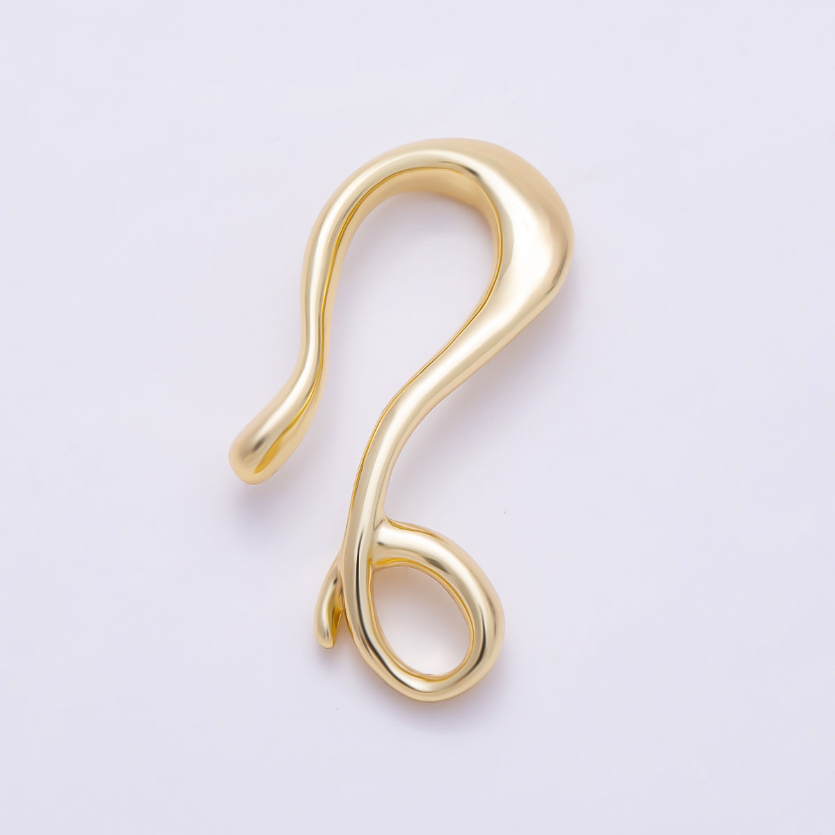 16K Gold Filled 24mm Sculptural Organic S-Hook Clasp | Findings-00557 - Findings-00558