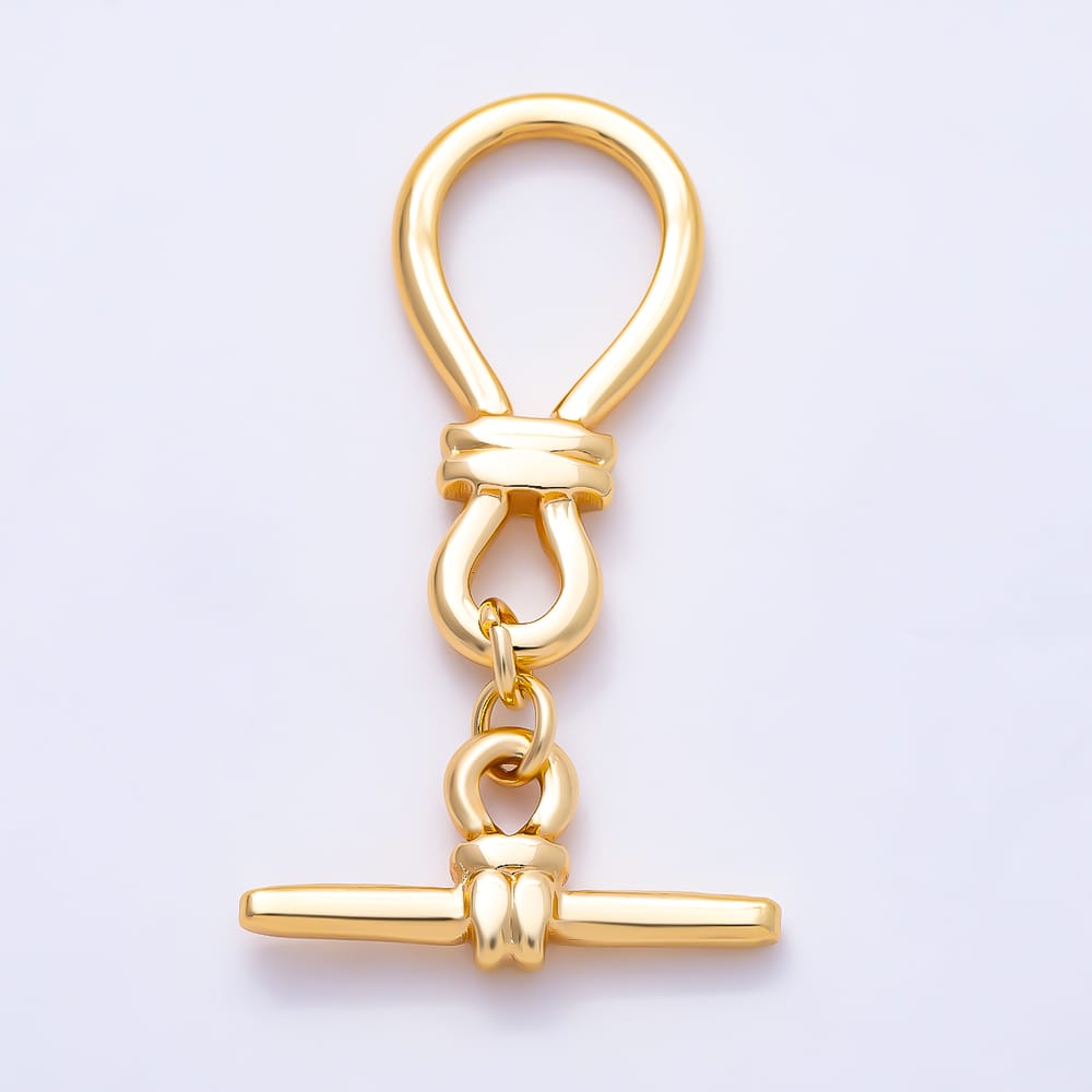 16K Gold Filled 33mm Nautical Knot & Shackle OT Toggle Clasp Set | Findings-00587 - Findings-00588