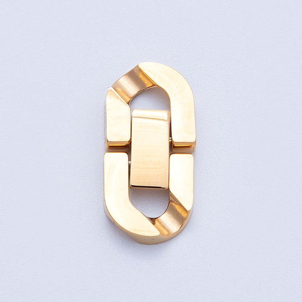 Stainless Steel 23mm Geometric Oval Watch Band Clasp Findings | Findings-00594