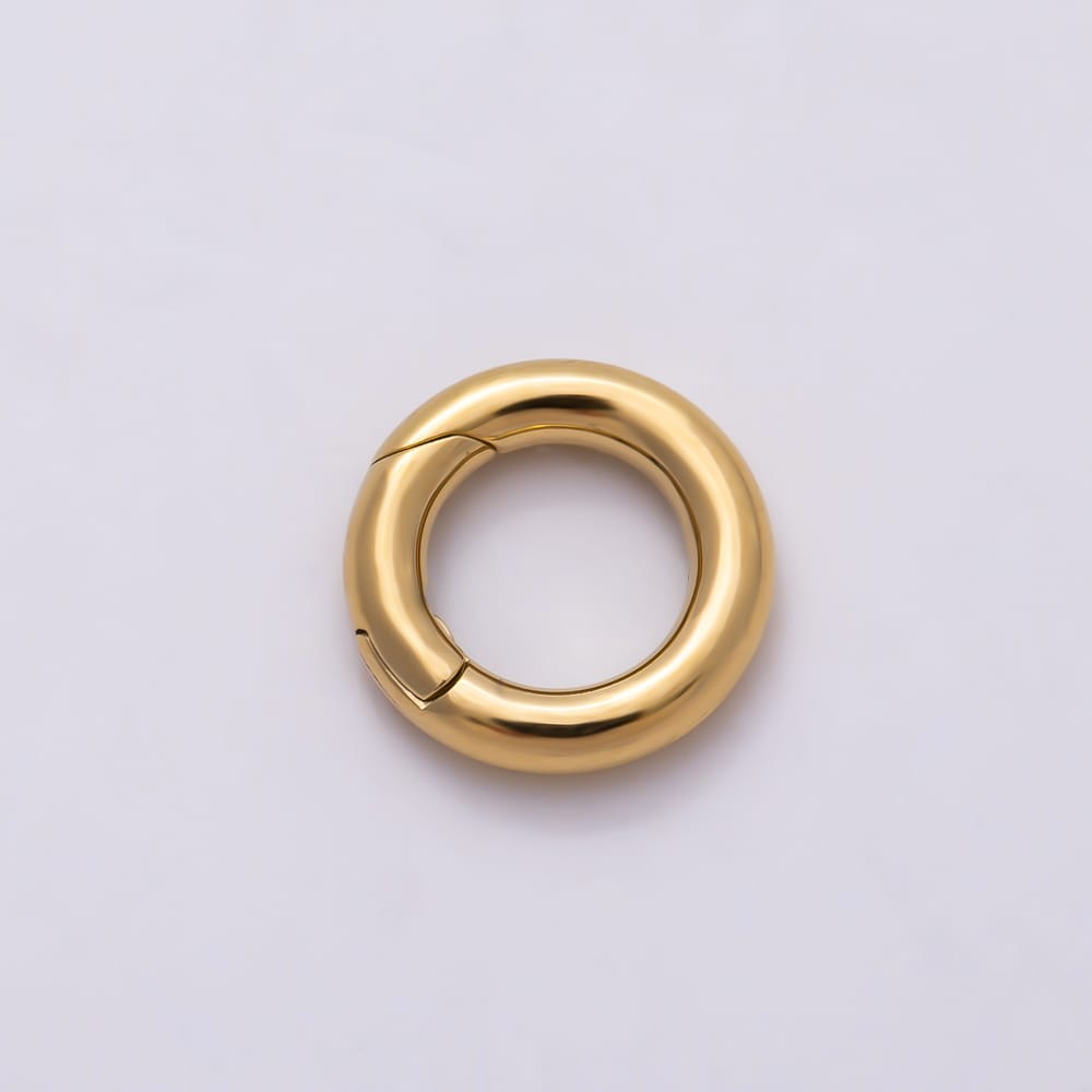 Stainless Steel 10mm Round Spring Snap Gate O-Ring Clasp Findings | Findings-00611 - Findings-00612