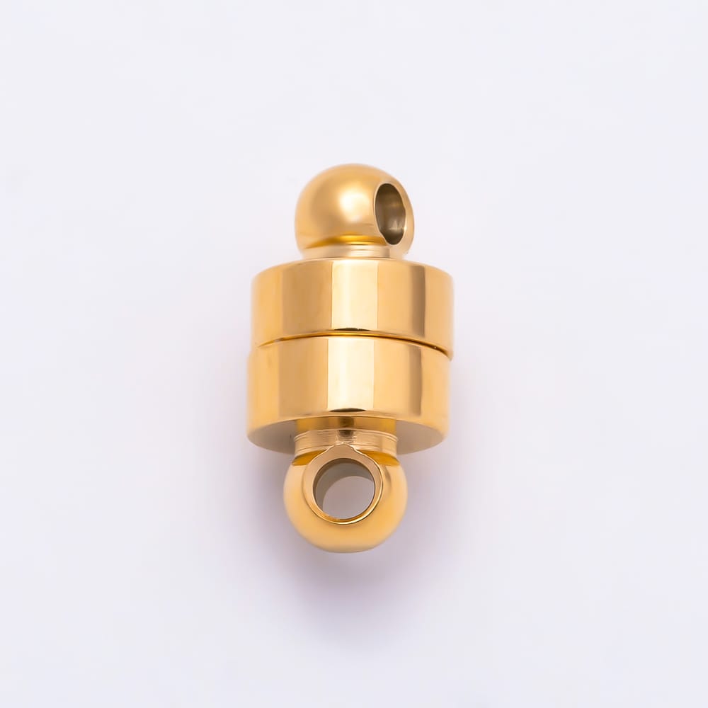 Stainless Steel 6mm Magnetic Minimalist Cylinder Loop Clasp Findings | Findings-00635