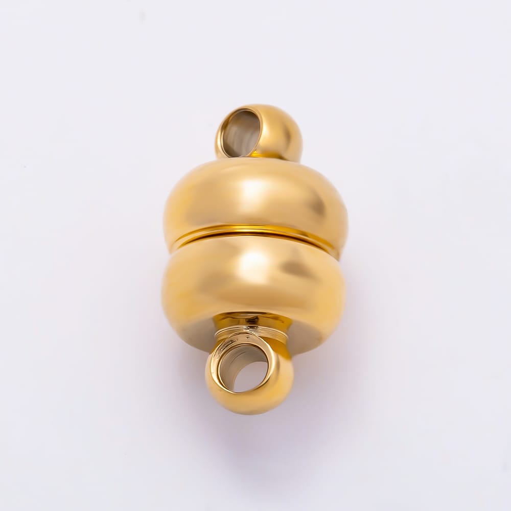 Stainless Steel 7mm Magnetic Minimalist Rondelle Loop Clasp Findings | Findings-00636
