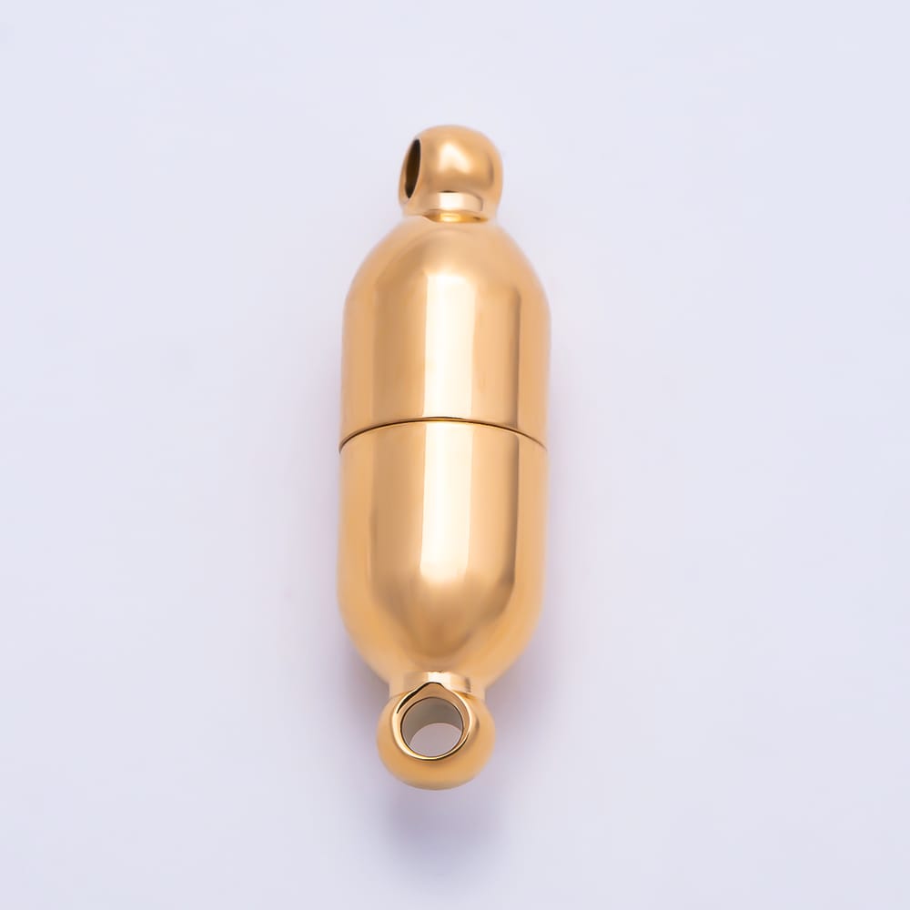 Stainless Steel 19mm Cylindrical Capsule Barrel Magnetic Clasp Findings | Findings-00637