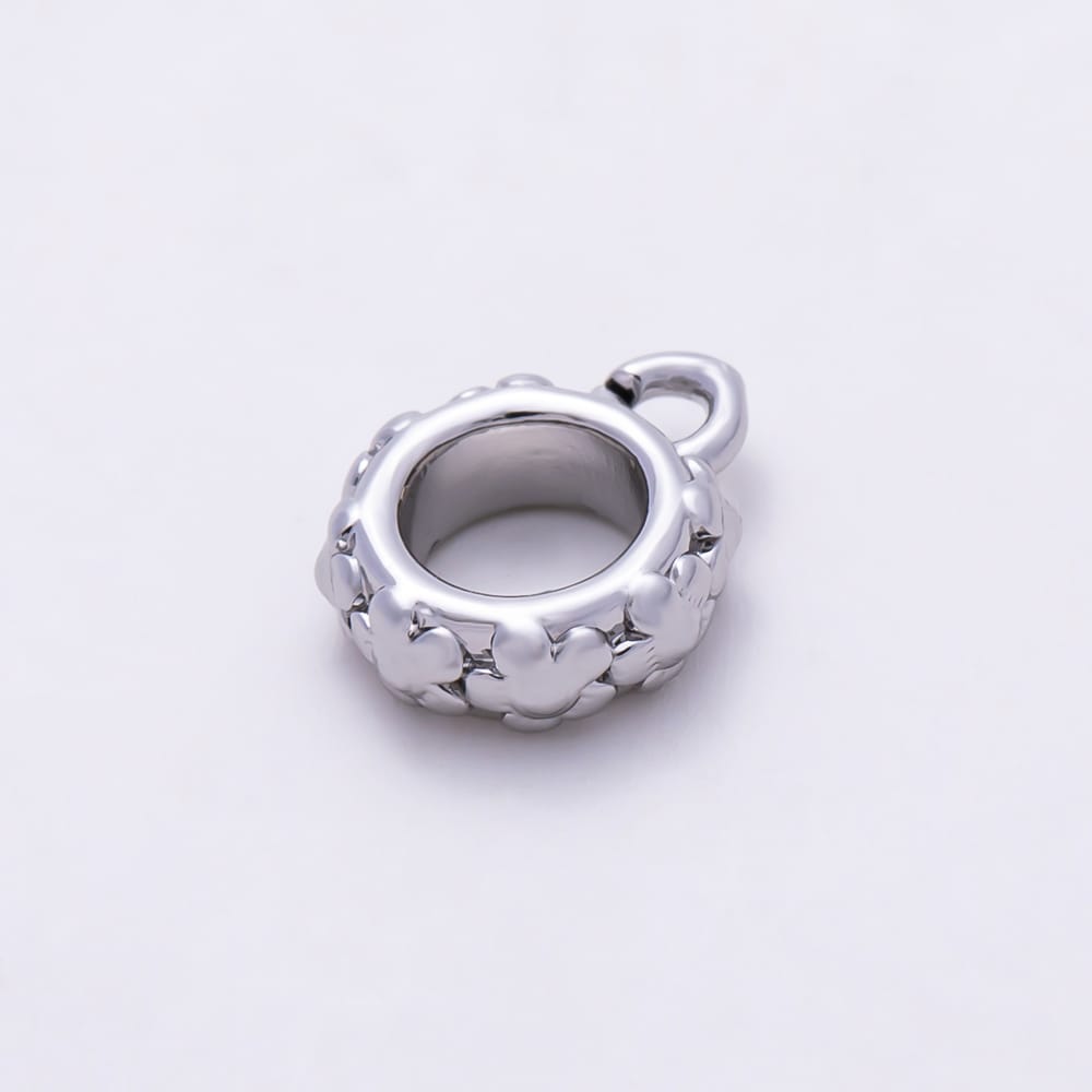 16K Gold Filled 9mm Flower Minimalist Drop Rondelle Bail Findings in Gold & Silver | Findings-00652 Findings-00653