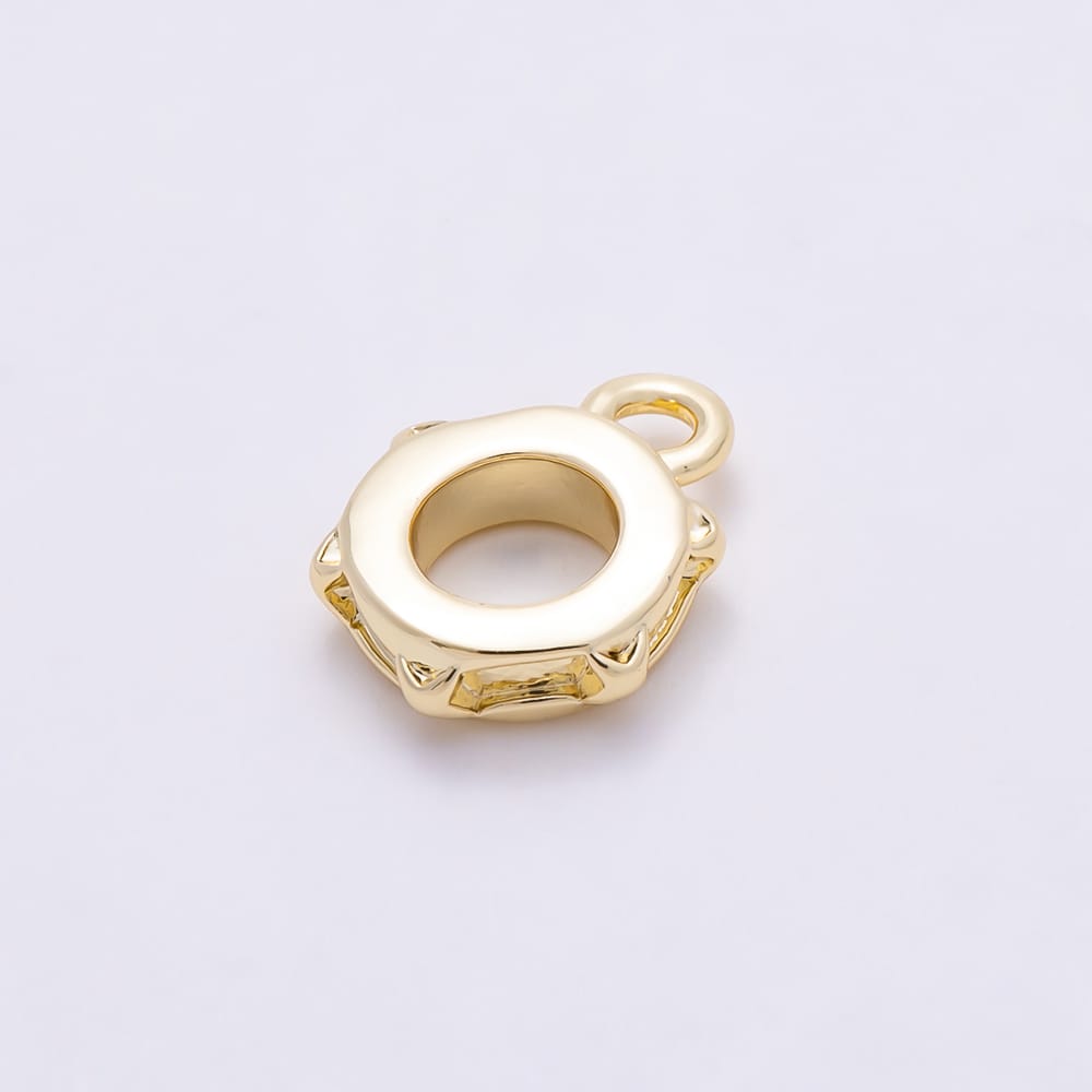 16K Gold Filled 10mm Celestial Star Minimalist Drop Rondelle Bail Findings in Gold & Silver | Findings-00658 Findings-00659