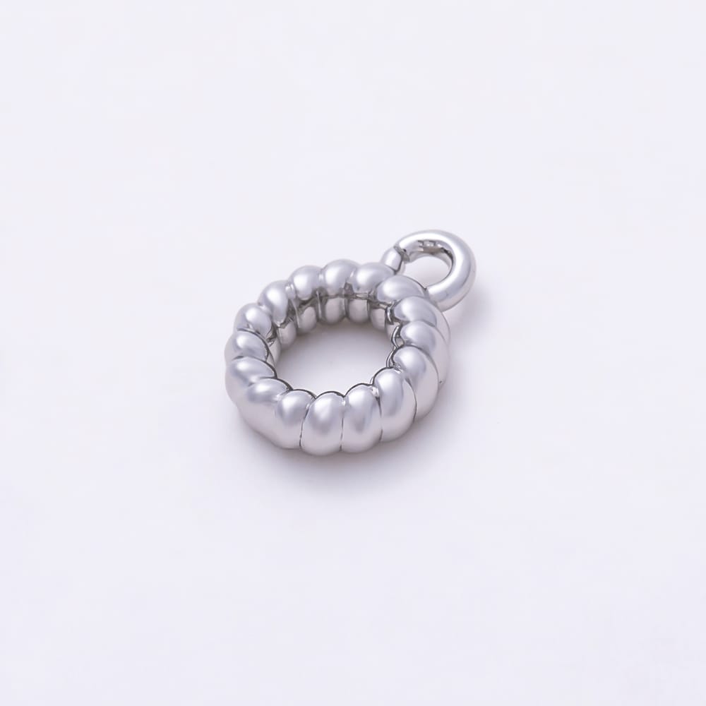 16K Gold Filled 9.5mm Chubby Croissant Drop Rondelle Bail Findings in Gold & Silver | Findings-00662 Findings-00663