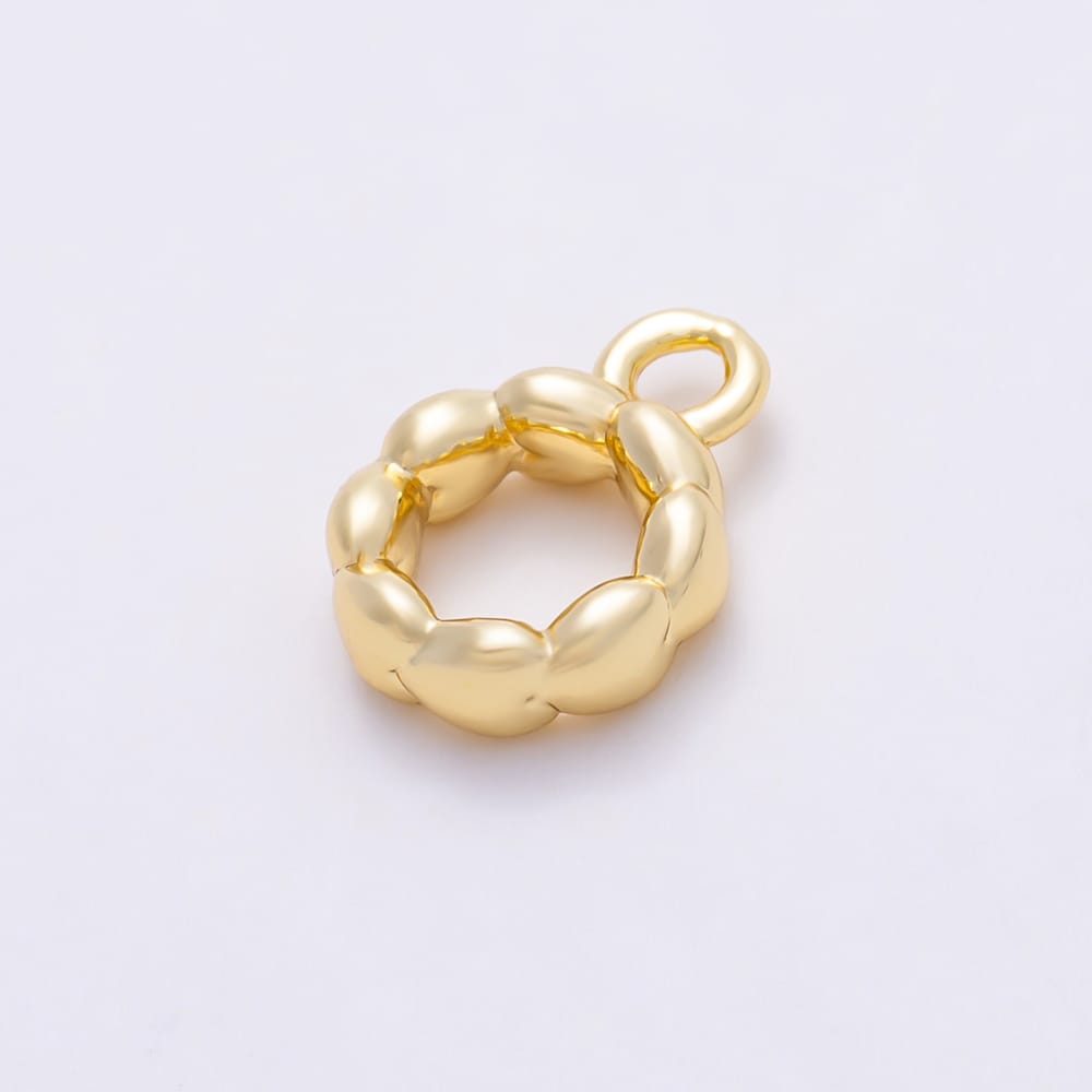 16K Gold Filled 10mm Minimalist Chubby Rondelle Bail Findings in Gold & Silver | Findings-00664 Findings-00665
