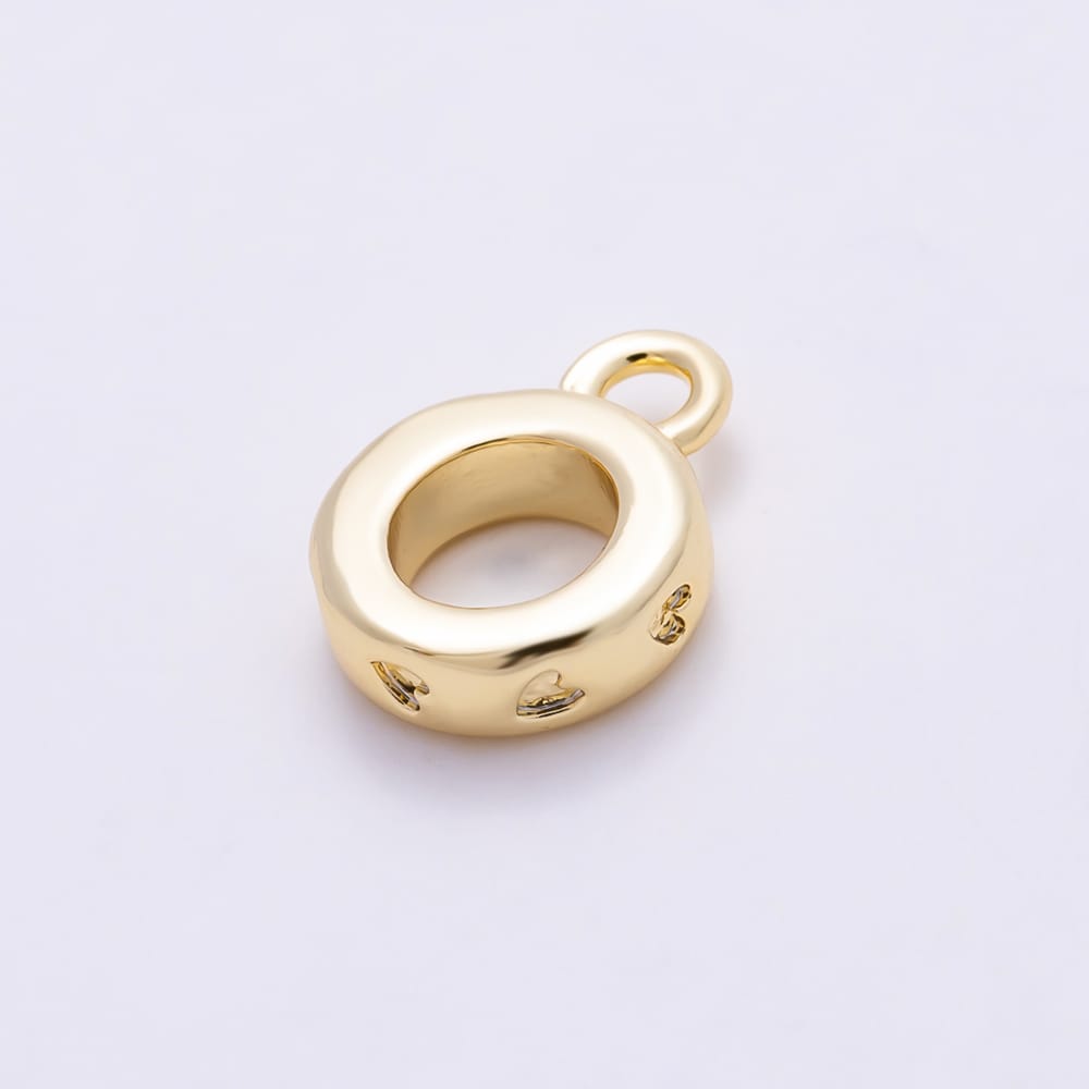 16K Gold Filled 10mm Heart Minimalist Drop Rondelle Bail Findings in Gold & Silver | Findings-00670 Findings-00671