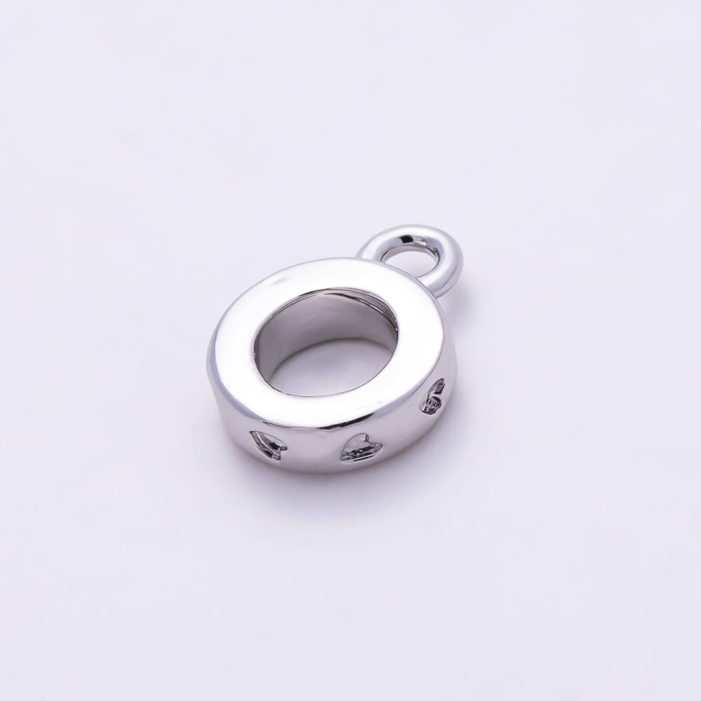 16K Gold Filled 10mm Heart Minimalist Drop Rondelle Bail Findings in Gold & Silver | Findings-00670 Findings-00671