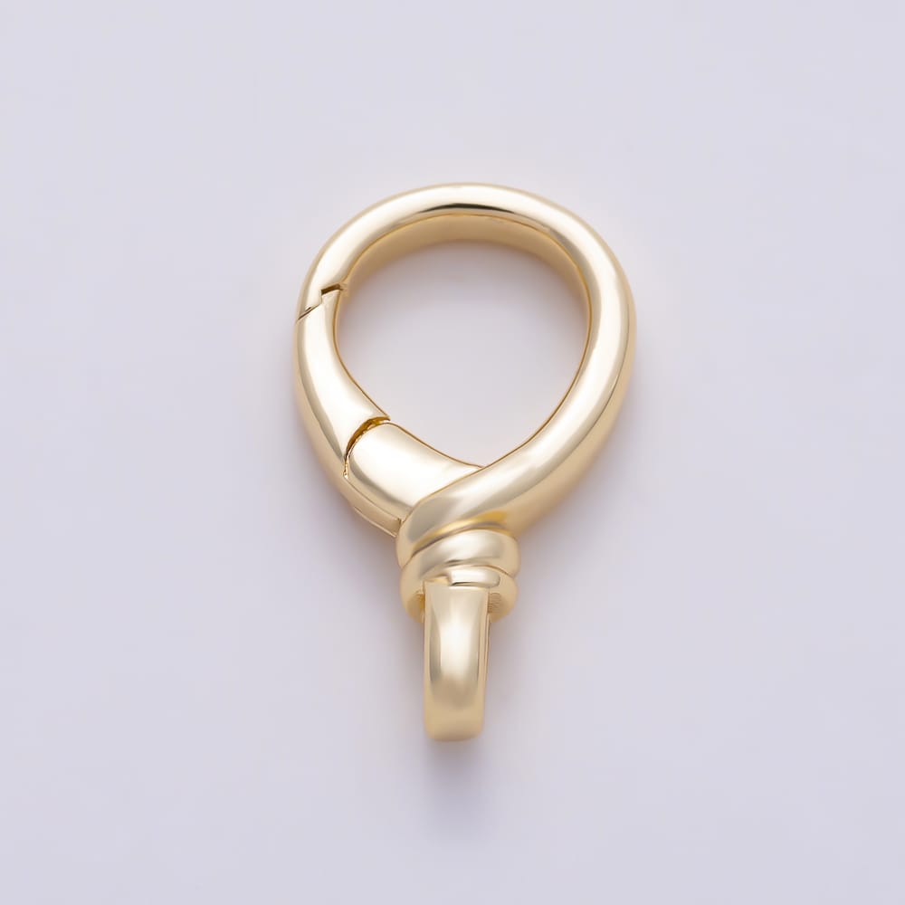 16K Gold Filled 20mm Round Minimalist Push Clasps Enhancer Closure Findings | Findings-00682
