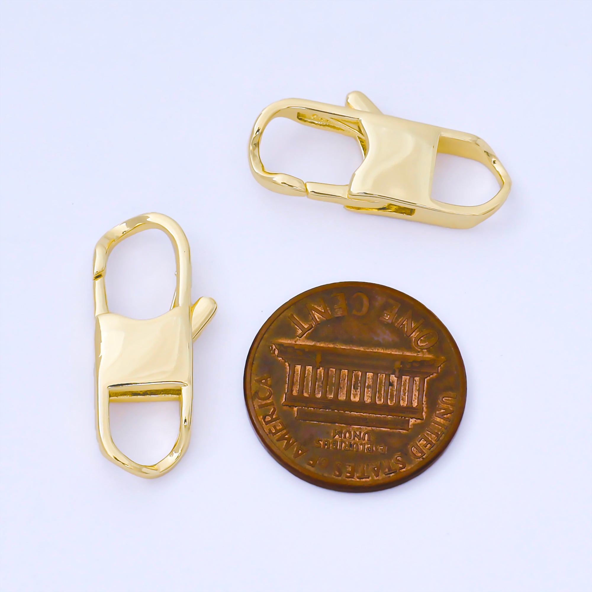 14K Gold Filled 14.5mm Minimalist Lobster Clasp Open Charm Finding | Z1343 Z1344