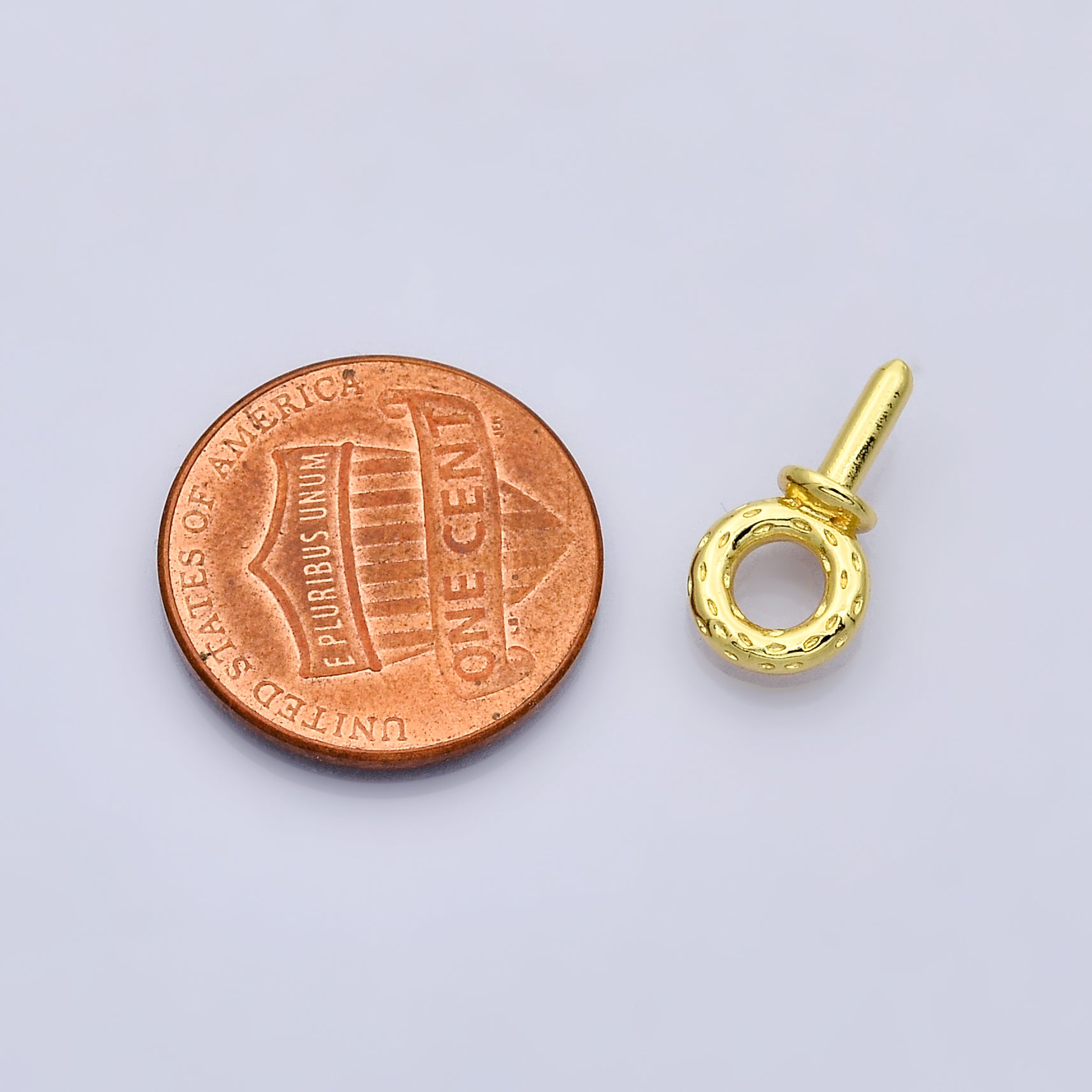 14k gold filled plain peg bail hold for half drill pearl and bead bail charm jewelry findings supplies