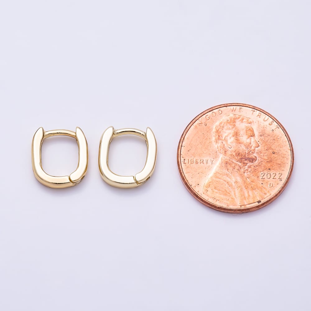 14K Gold Filled 10mm Minimalist U-Shaped Cartilage Huggie Earrings | Earrings-01141