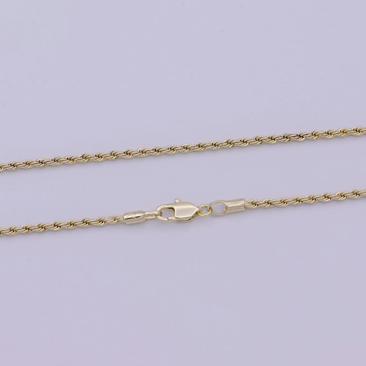 14K Gold Filled - 20 Inches Twisted Rope Chain Necklace w/ Lobster Clasps | WA-526