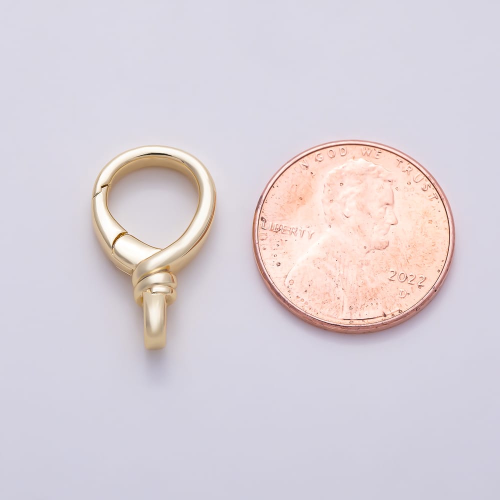 16K Gold Filled 20mm Round Minimalist Push Clasps Enhancer Closure Findings | Findings-00682