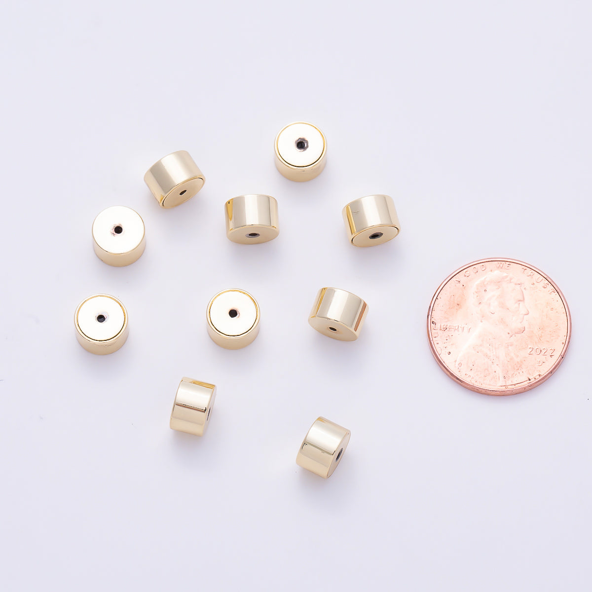 16K Gold Filled 7mm Minimalist Rondelle Tube Silicone Stopper Earring Backs Findings Set by 8 Pieces | Findings-00507