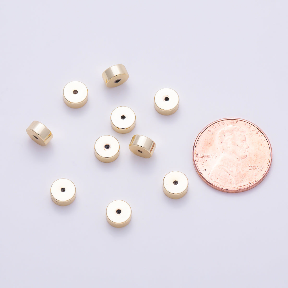 16K Gold Filled 6mm Minimalist Rondelle Tube Silicone Stopper Earring Backs Findings Set by 8 Pieces | Findings-00506