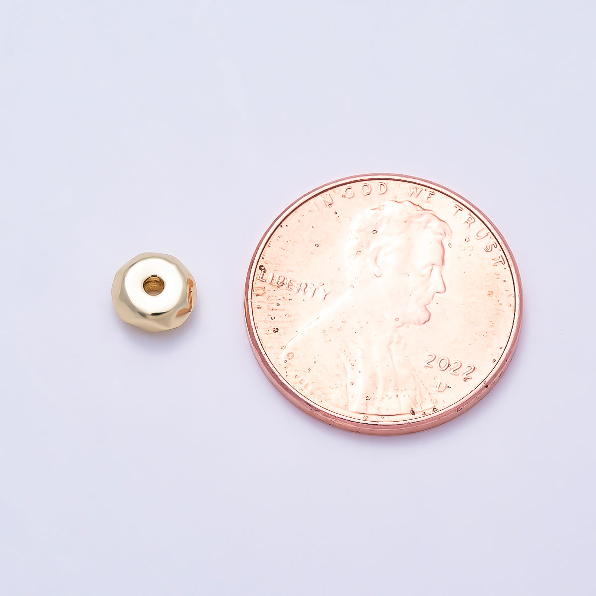 16K Gold Filled 2.5mm x 5.7mm Multifaceted Rondelle Mini Bead by 10 Pieces | Beads-00541