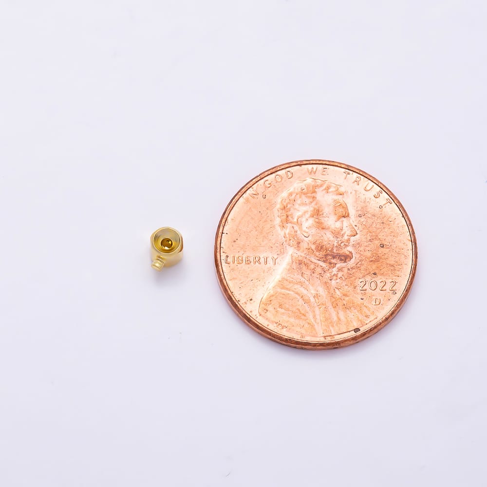 16K Gold Filled 4mm Minimalist Cylinder Barrel Stopper Bead Findings by 20 Pieces | Findings-00189