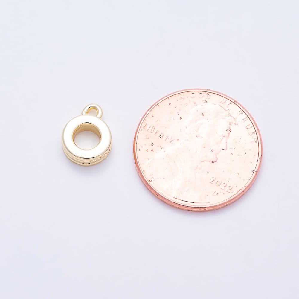 16K Gold Filled 9.5mm Braided Lined Drop Rondelle Bail Findings in Gold & Silver | Findings-00668 Findings-00669