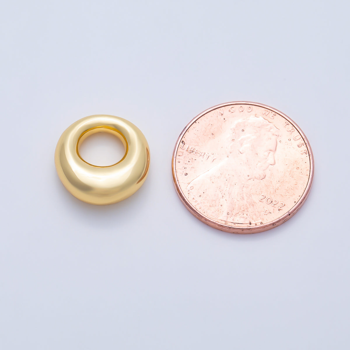 16K Gold Filled 13mm Chunky Organic Rondelle Spacer Bead | Beads-00567 - Beads-00568