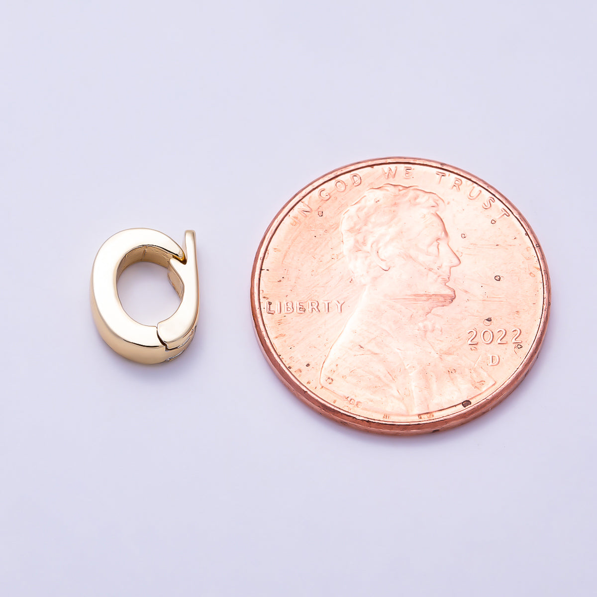 16K Gold Filled 9mm Minimalist Hinged Oval Bail Clicker Clasps Closure Enhancer | Findings-00508