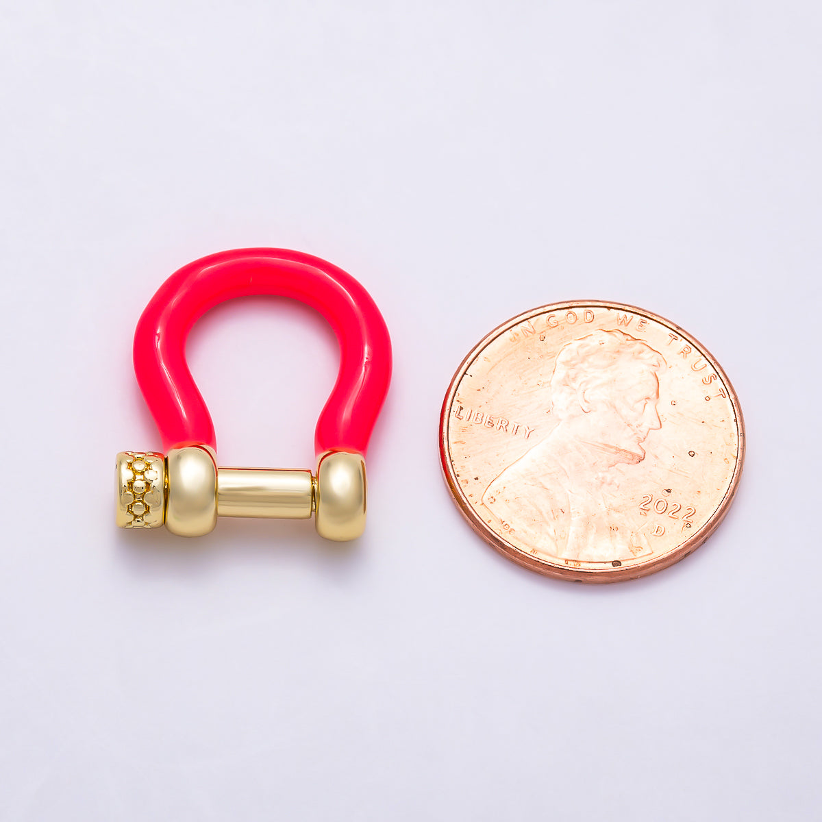 16K Gold Filled 16mm Colorful Horseshoe Anchor Enamel Screw-Pin Clasp | Findings-00550 - Findings-00555