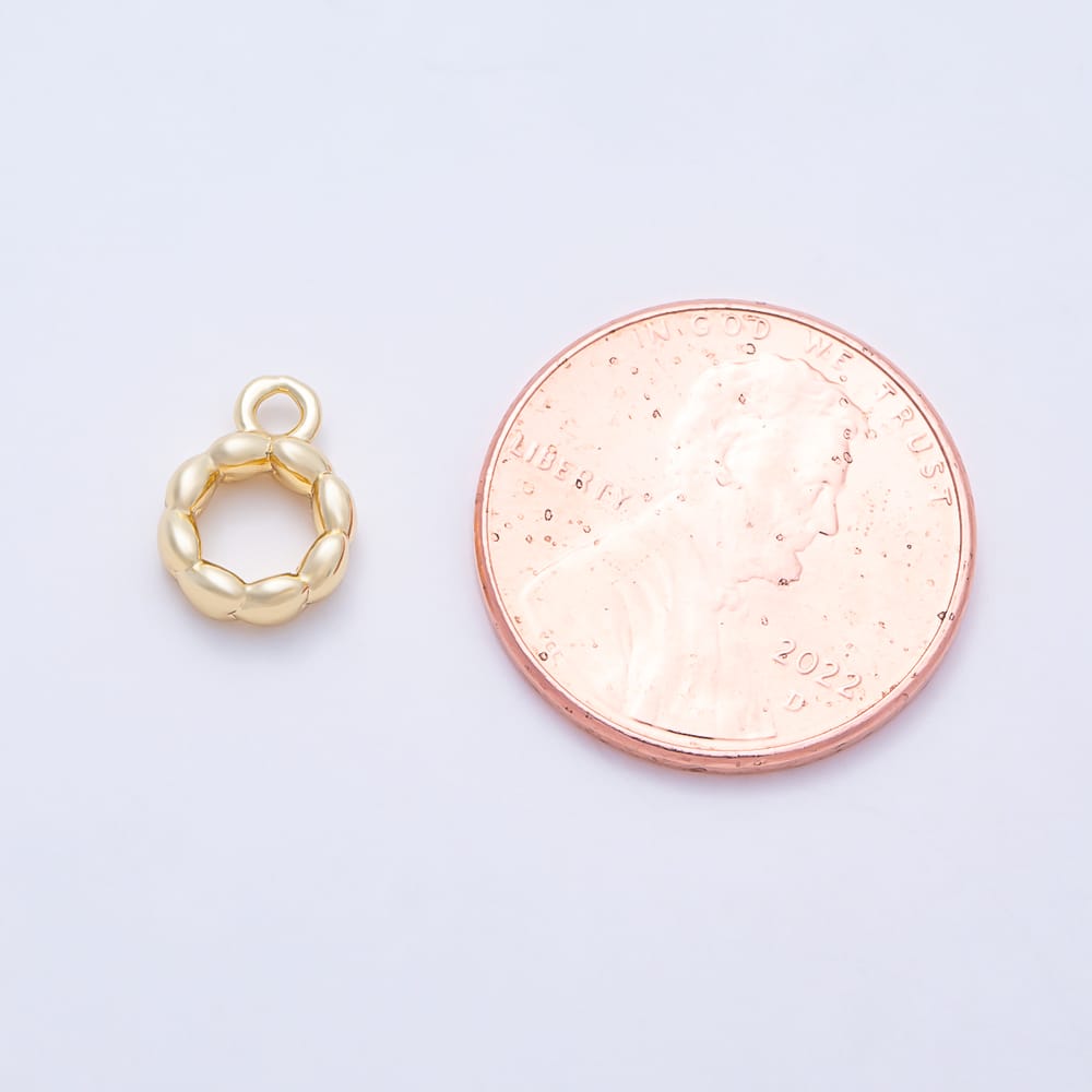 16K Gold Filled 10mm Minimalist Chubby Rondelle Bail Findings in Gold & Silver | Findings-00664 Findings-00665