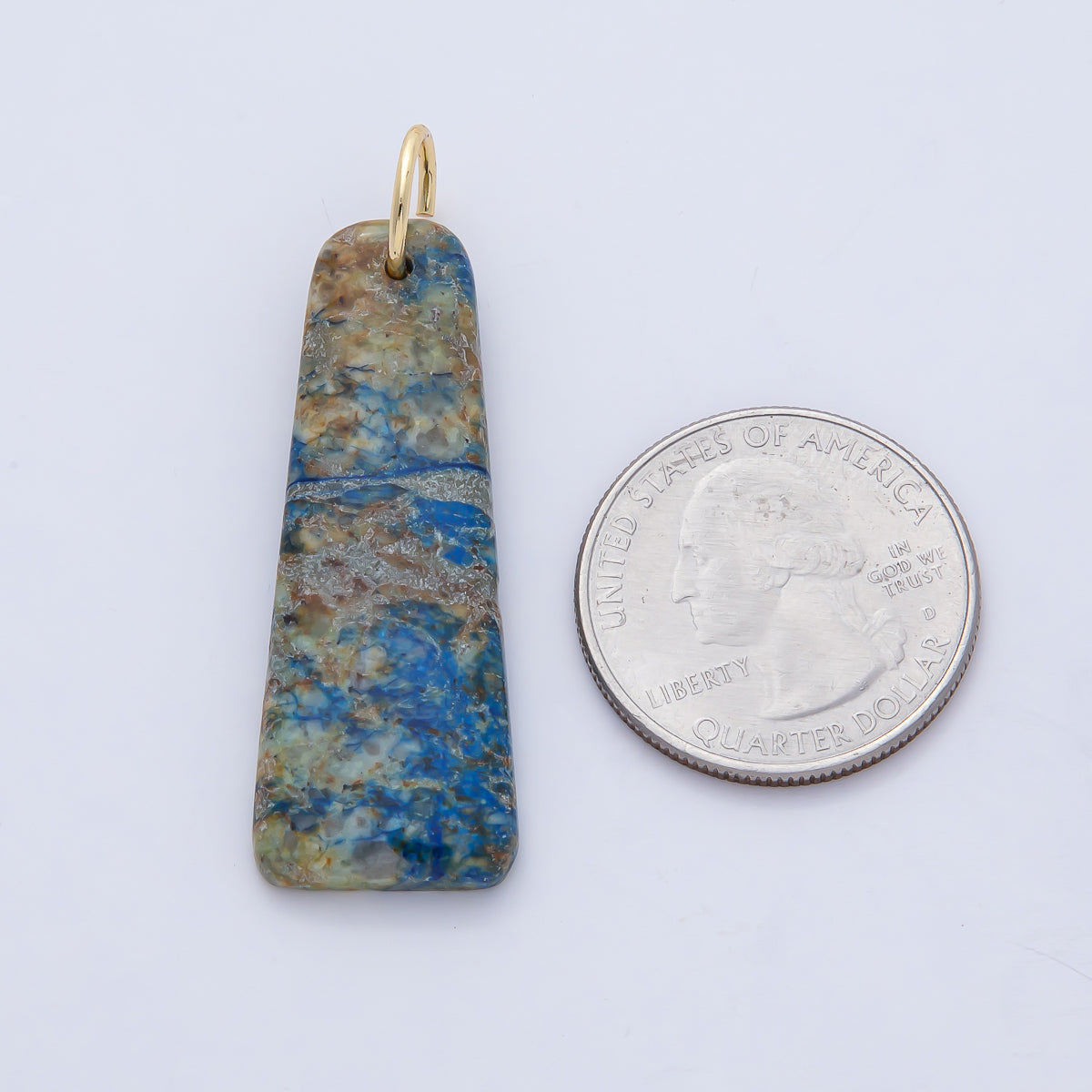 18K Gold Filled Boho Gemstone Bar Pendant – Turquoise & Multicolor Stone Charms| AF1495