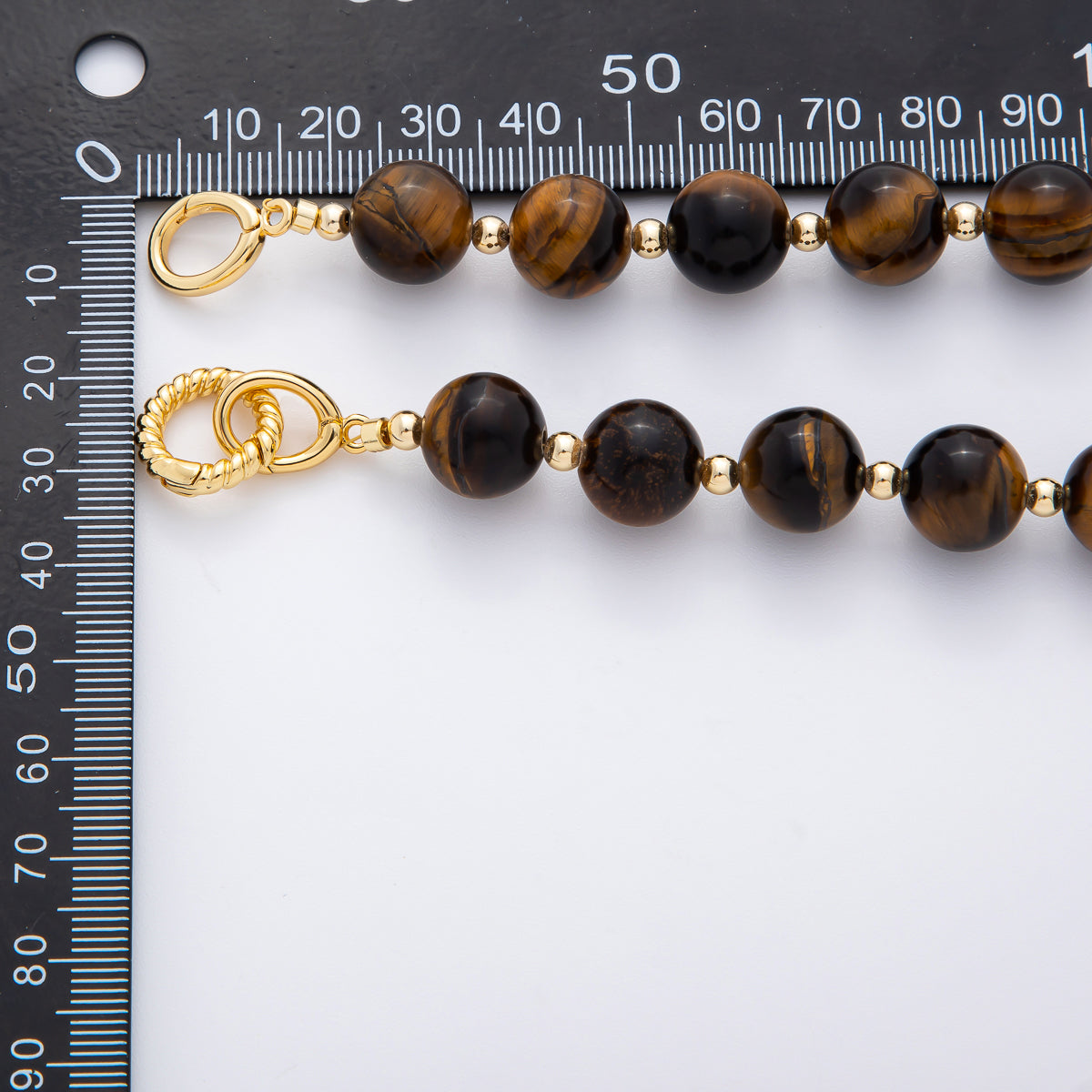 18K Gold Filled 12.4mm Carnelian, Agate, Obsidian Gemstone Handcrafted 19 Inch Candy Beaded Necklace | WA-3276 - WA-3280, WA-A3381