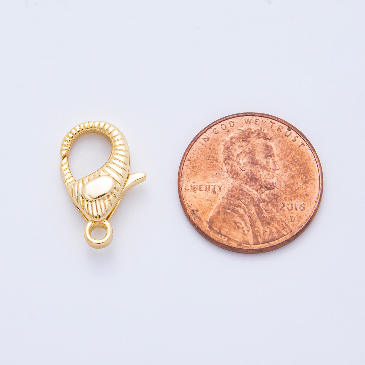 18K Gold Filled 17mm Sunburst Lobster Clasp Open Loop Closure Finding | Z1416