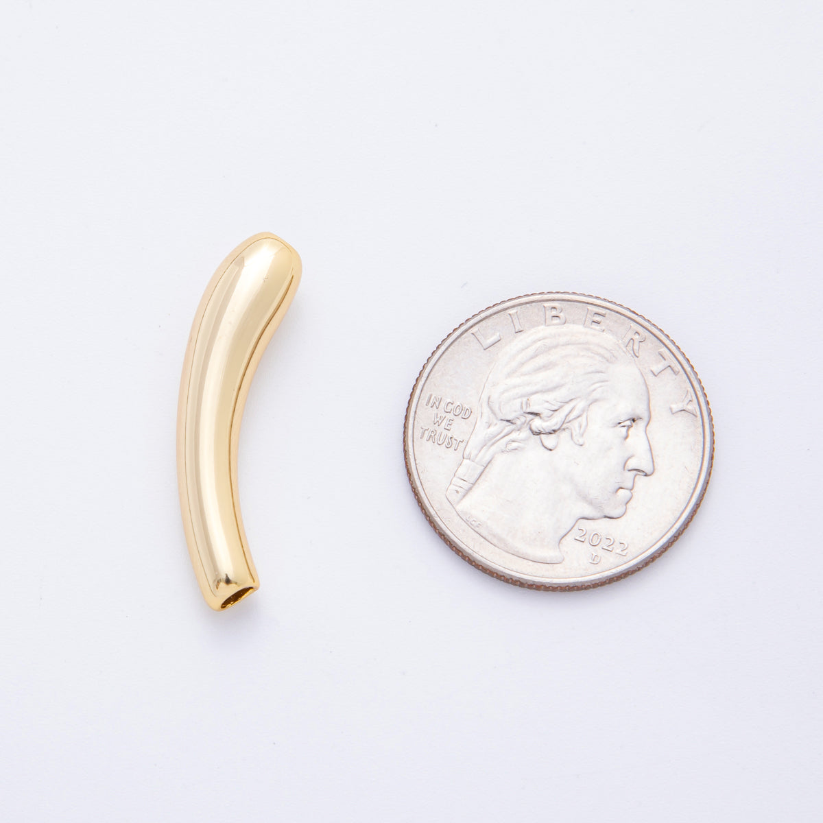 18K Gold Filled 30mm Long Tube Bead Spacer | AF-A1072