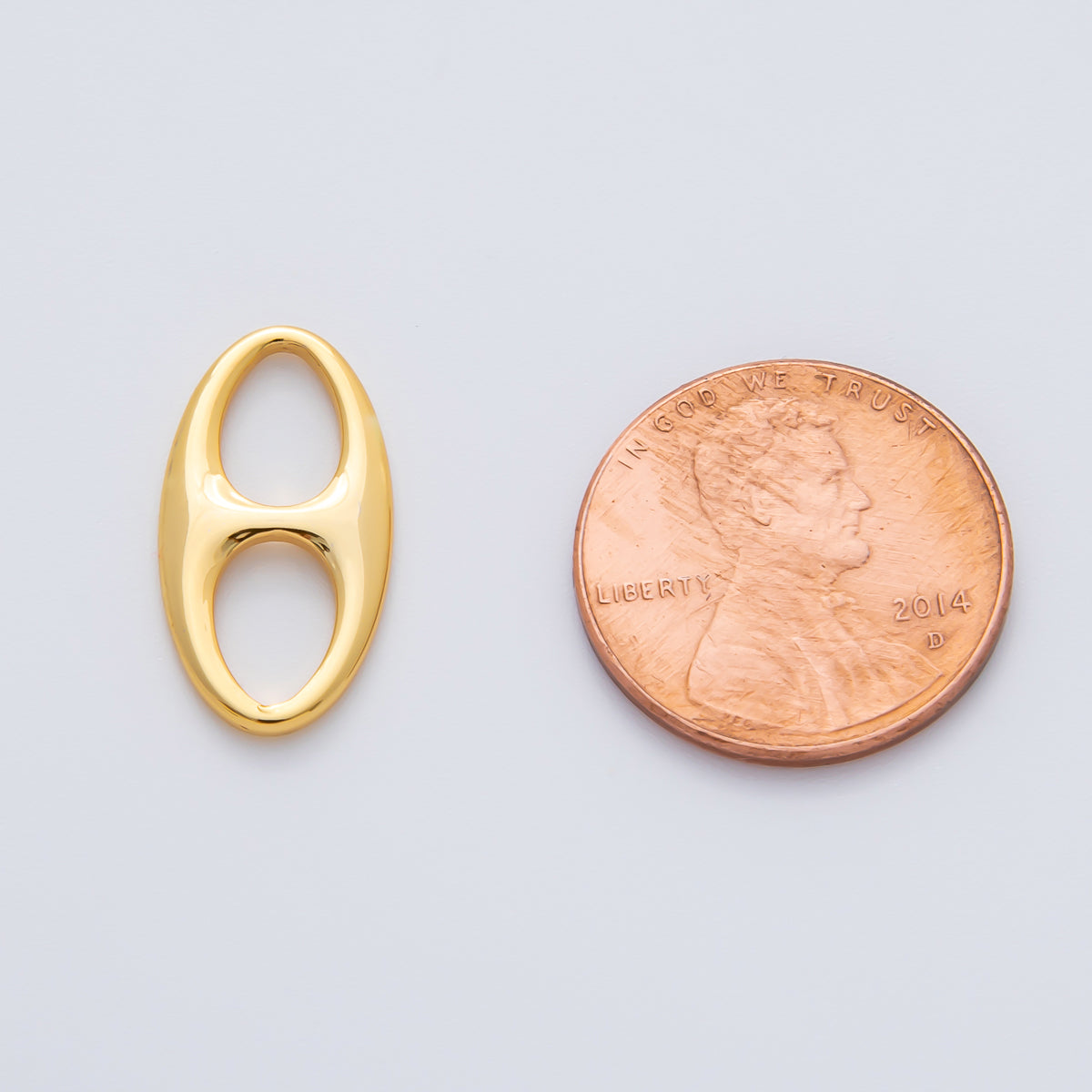 18K Gold Filled 19mm x 10mm Oval Mariner Anchor Link Finding | Z1603