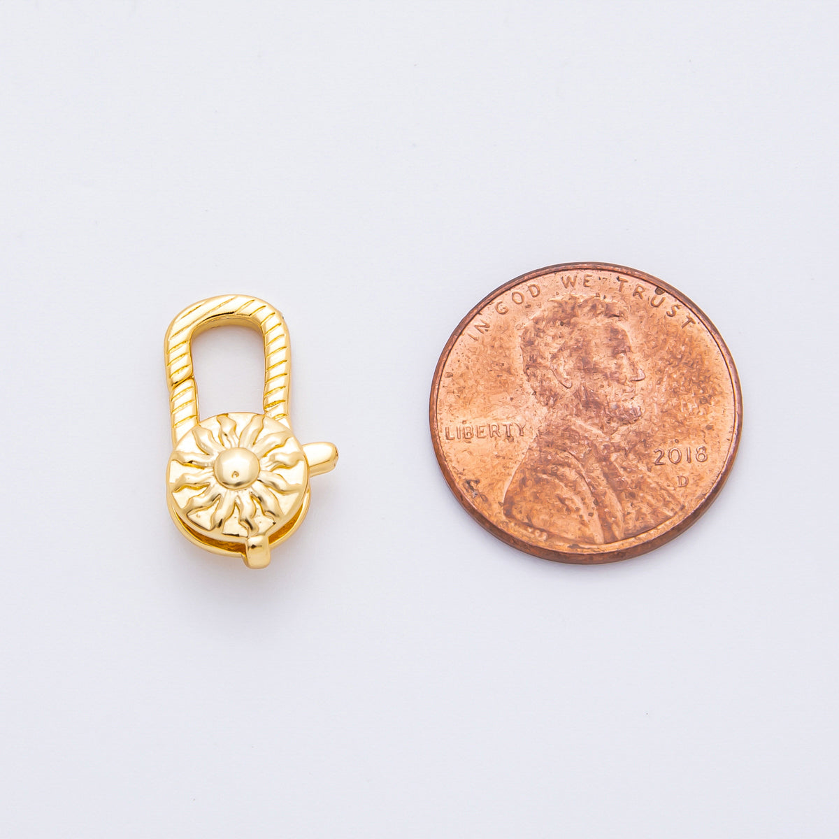 18K Gold Filled 18mm Sunflower Blossom Lobster Clasp Charm Finding | Z1427