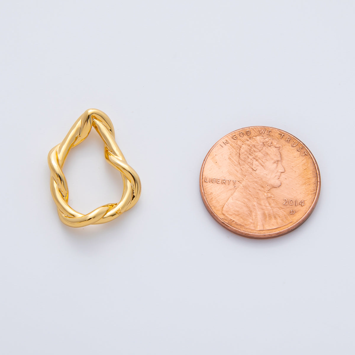 18K Gold Filled 20mm Geometric Irregular Knot Finding in Gold & Silver | Z1456