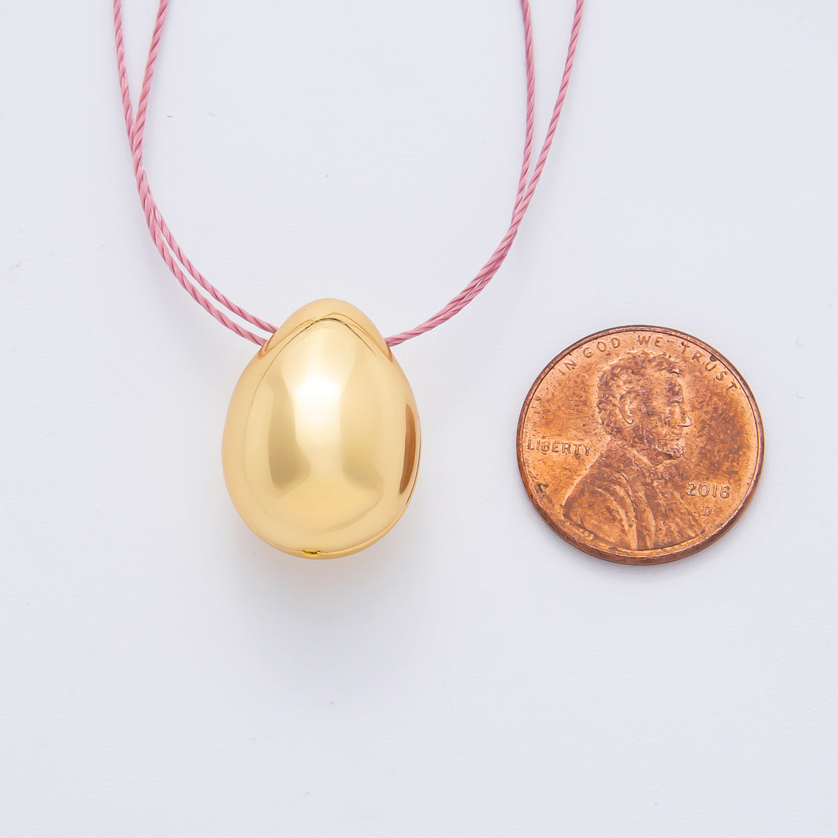 18K Gold Filled 20.6mm Teardrop Molten Minimalist Bead | AF1048