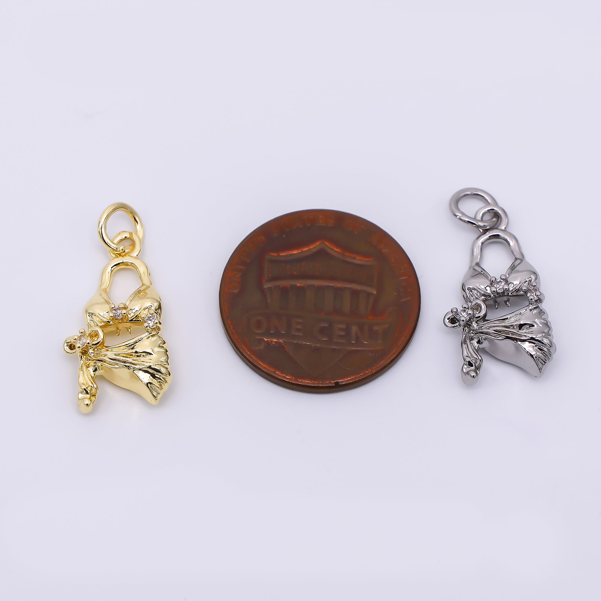24K Gold Filled 18.5mm Sexy Gorgeous Bikini Charm in Gold & Silver | AH-551