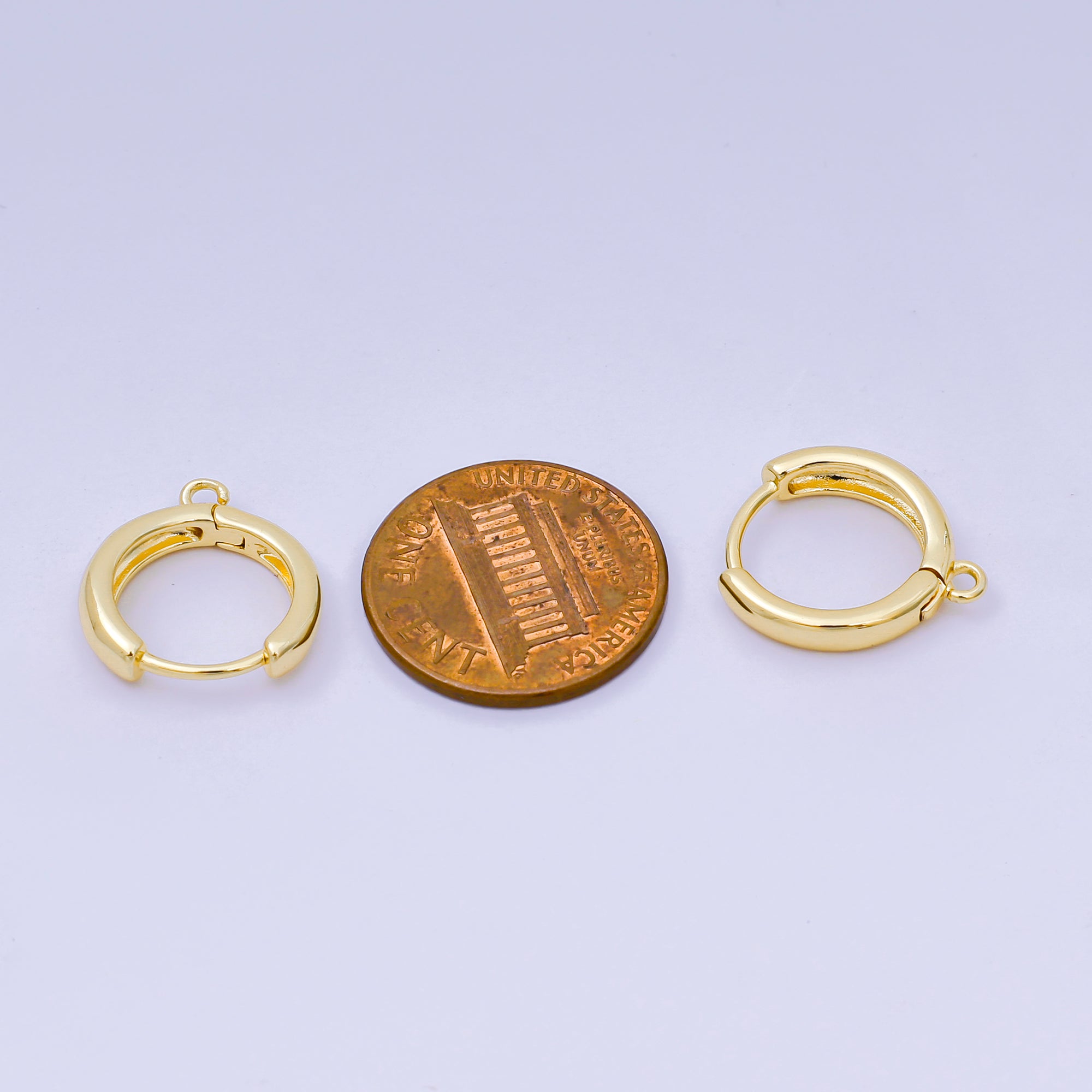 Silver 16mm Round Hoops Clasp Closure Findings With Open Loops | Z-1292