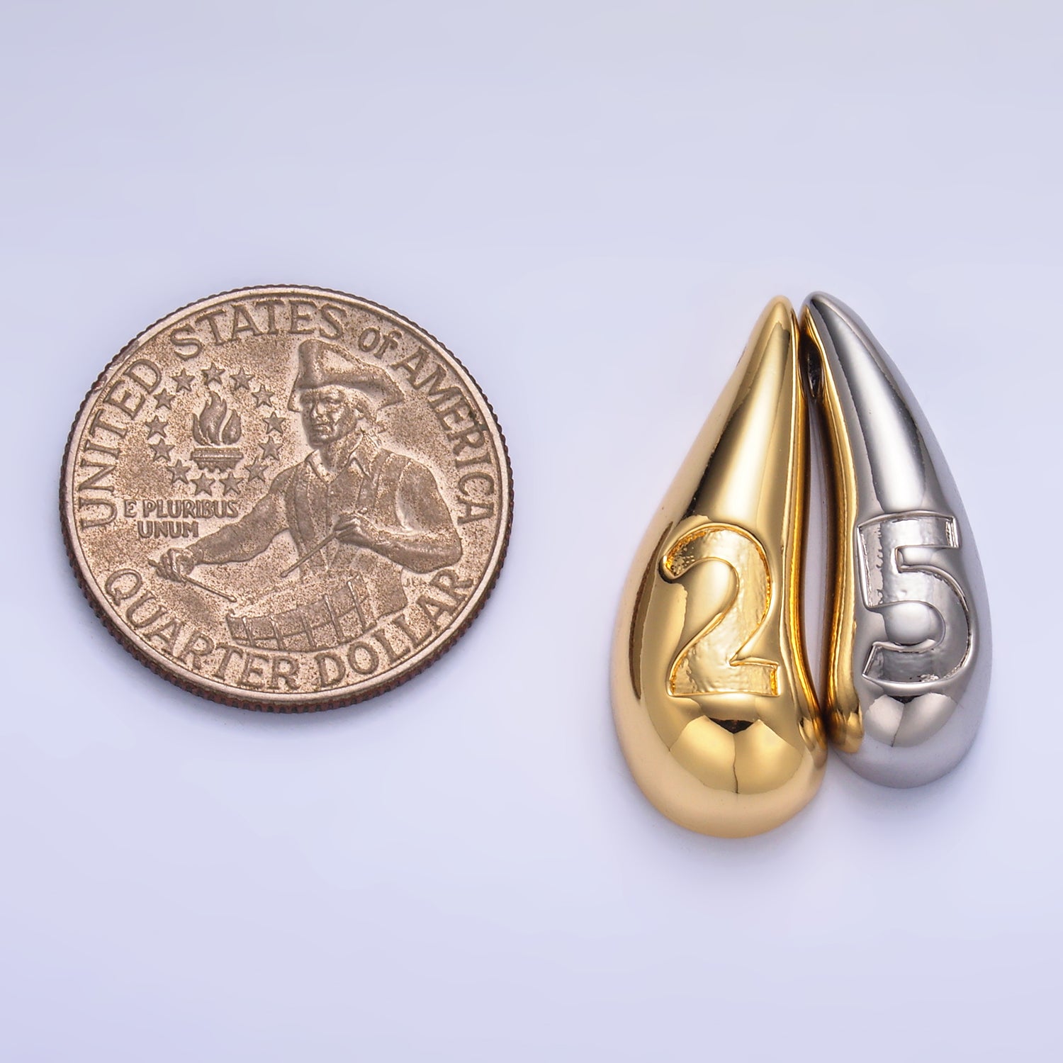 24K Gold Filled 25 Teardrop Slide Charm Set | W822