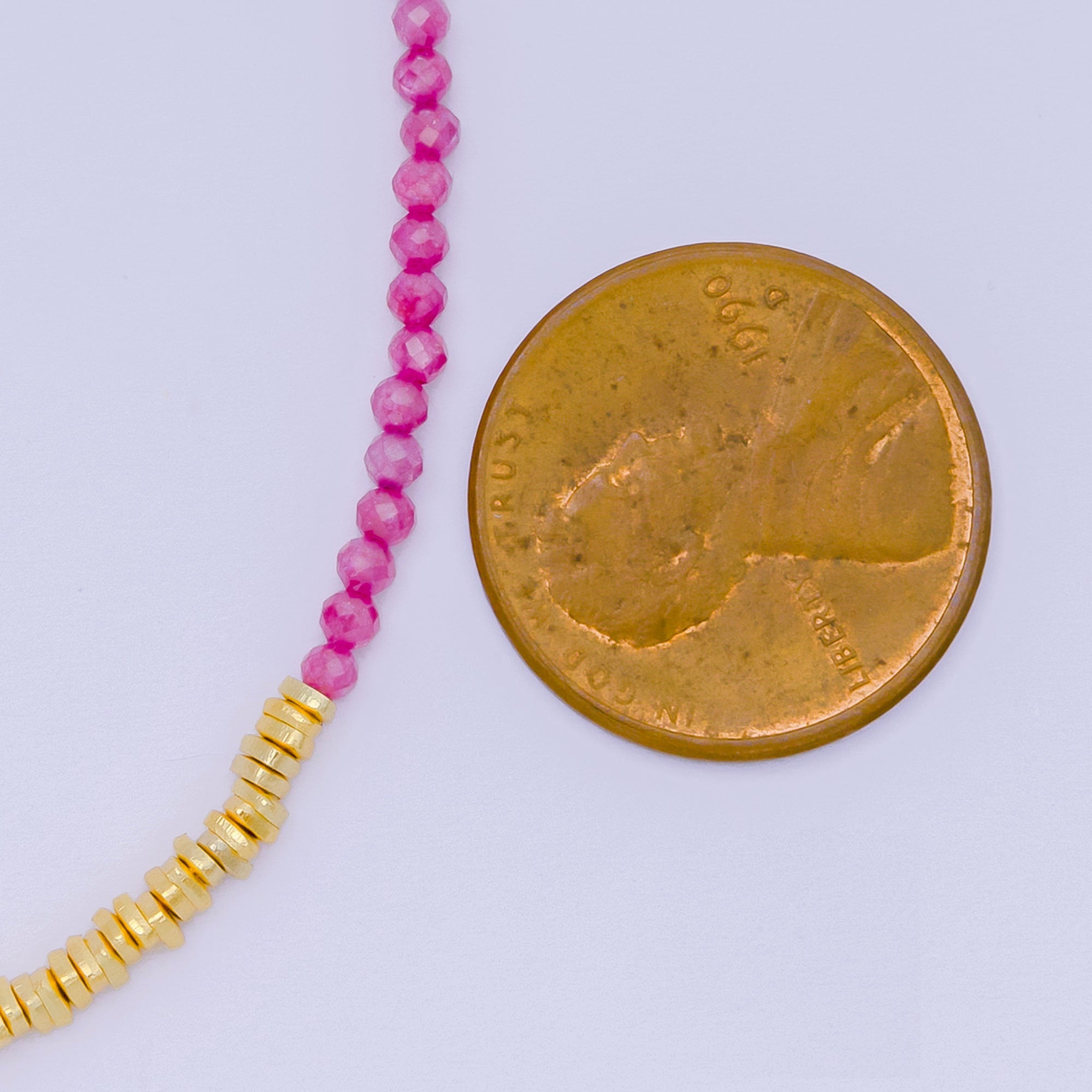 24K Gold Filled Colorful Gemstone Bead Necklace 16.92 Inch with Extender | WA-3626 - WA-3648