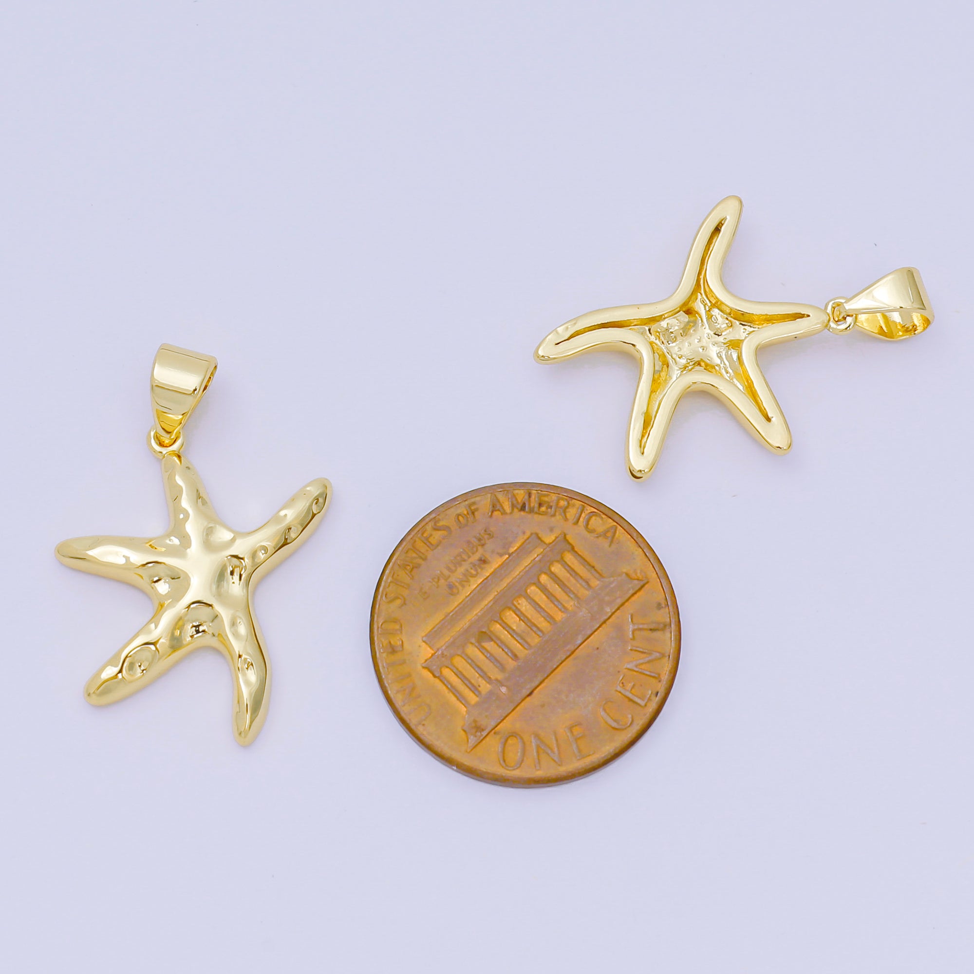 24K Gold Filled 21mm Jumping Sea Starfish Animal Charm | AA-1599