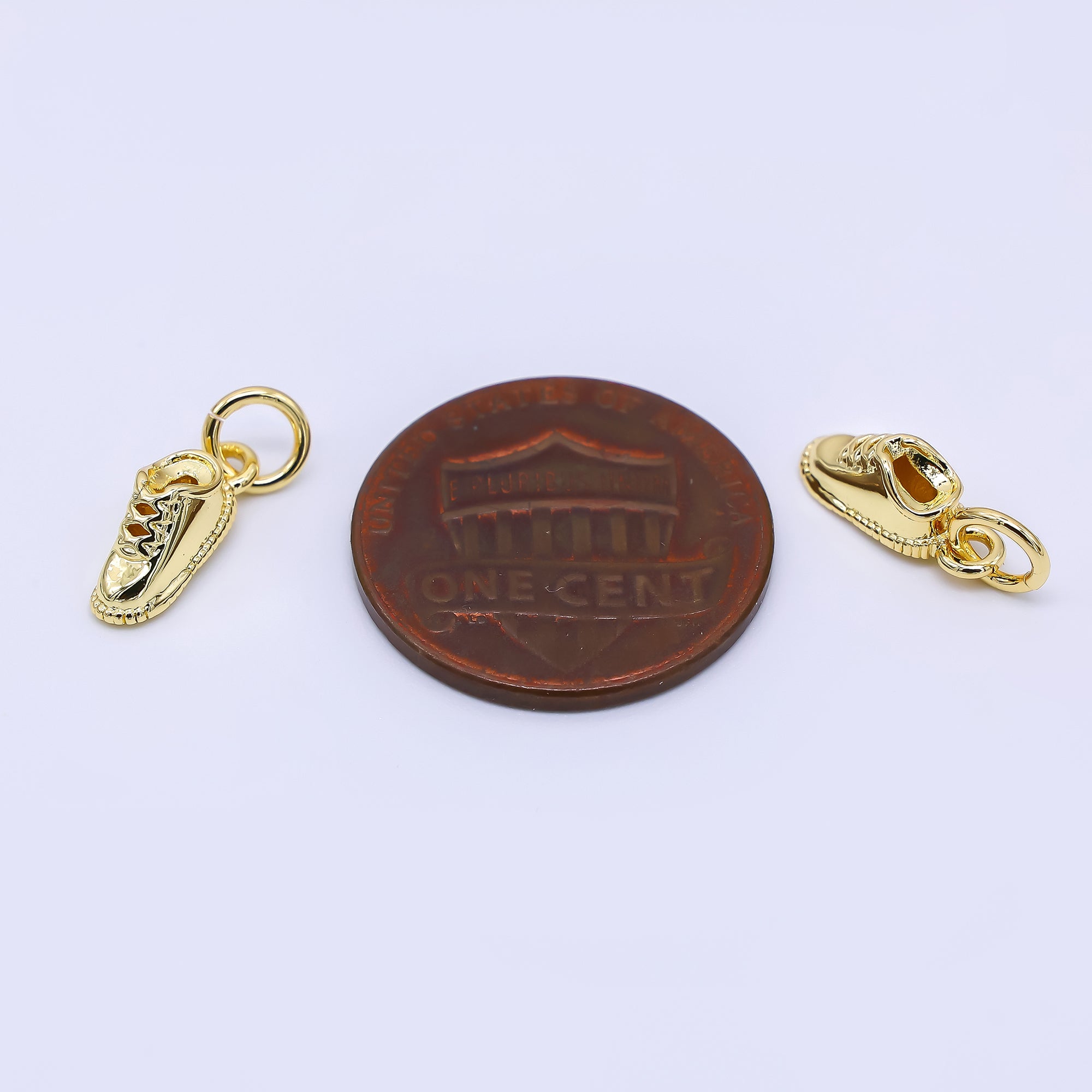24K Gold Filled 11mm Trendy Sneakers Shoes Charm | N-1243
