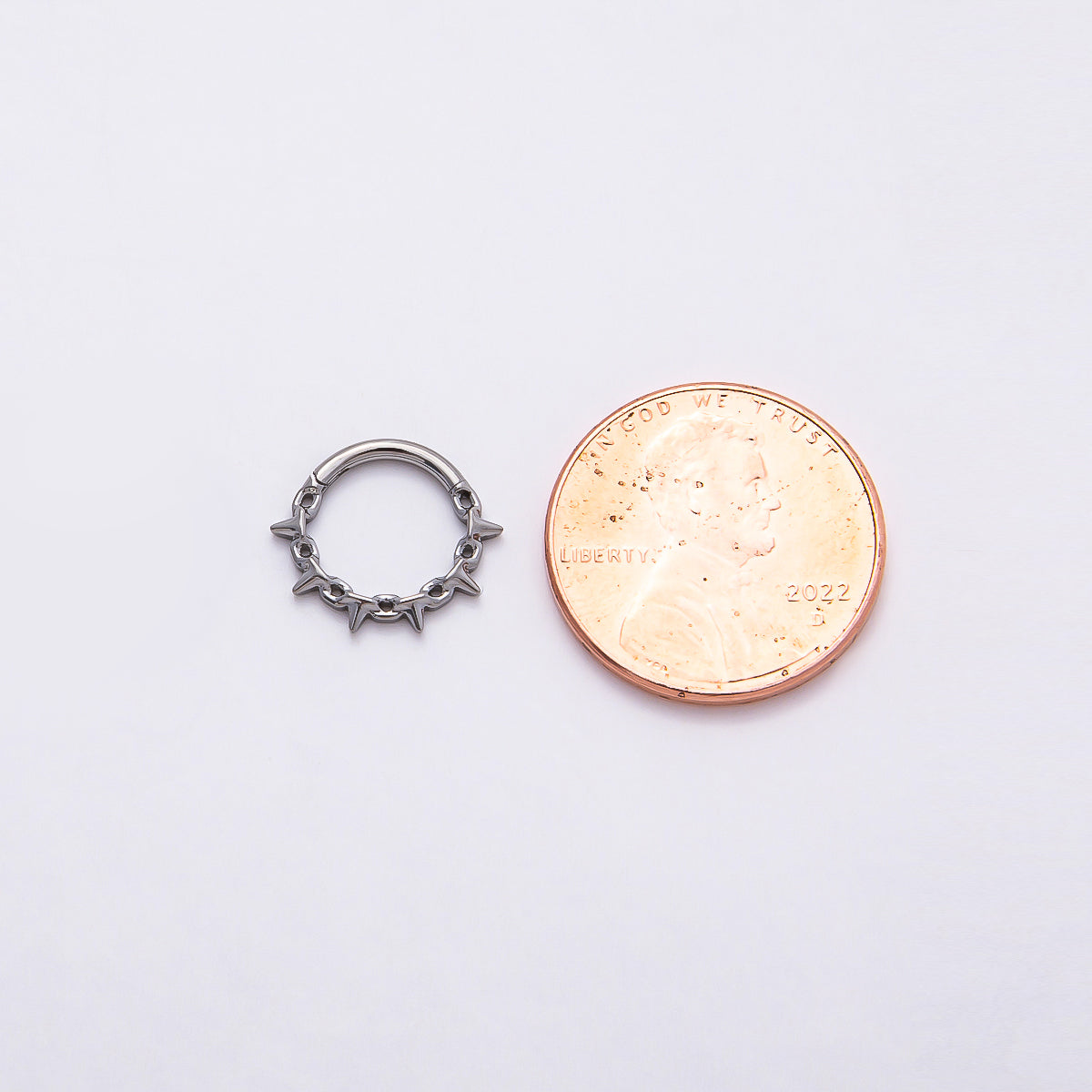 Stainless Steel 11.5mm Spiked Cable Pull Gate Round Finding in Gold & Silver | Findings-00194 Findings-00195