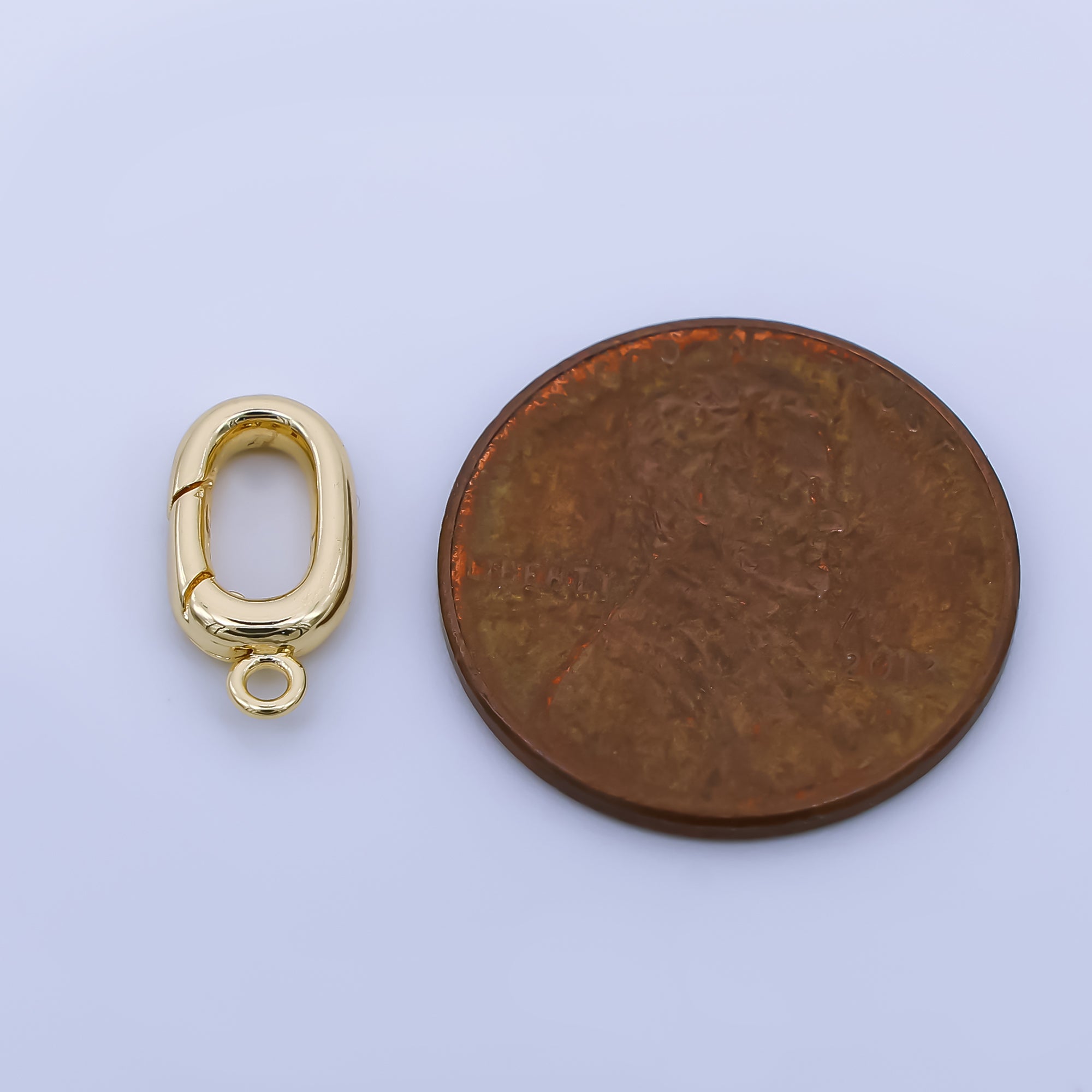 24K Gold Filled 12mm Push-Gate In Clasp Charm Finding | Z1322