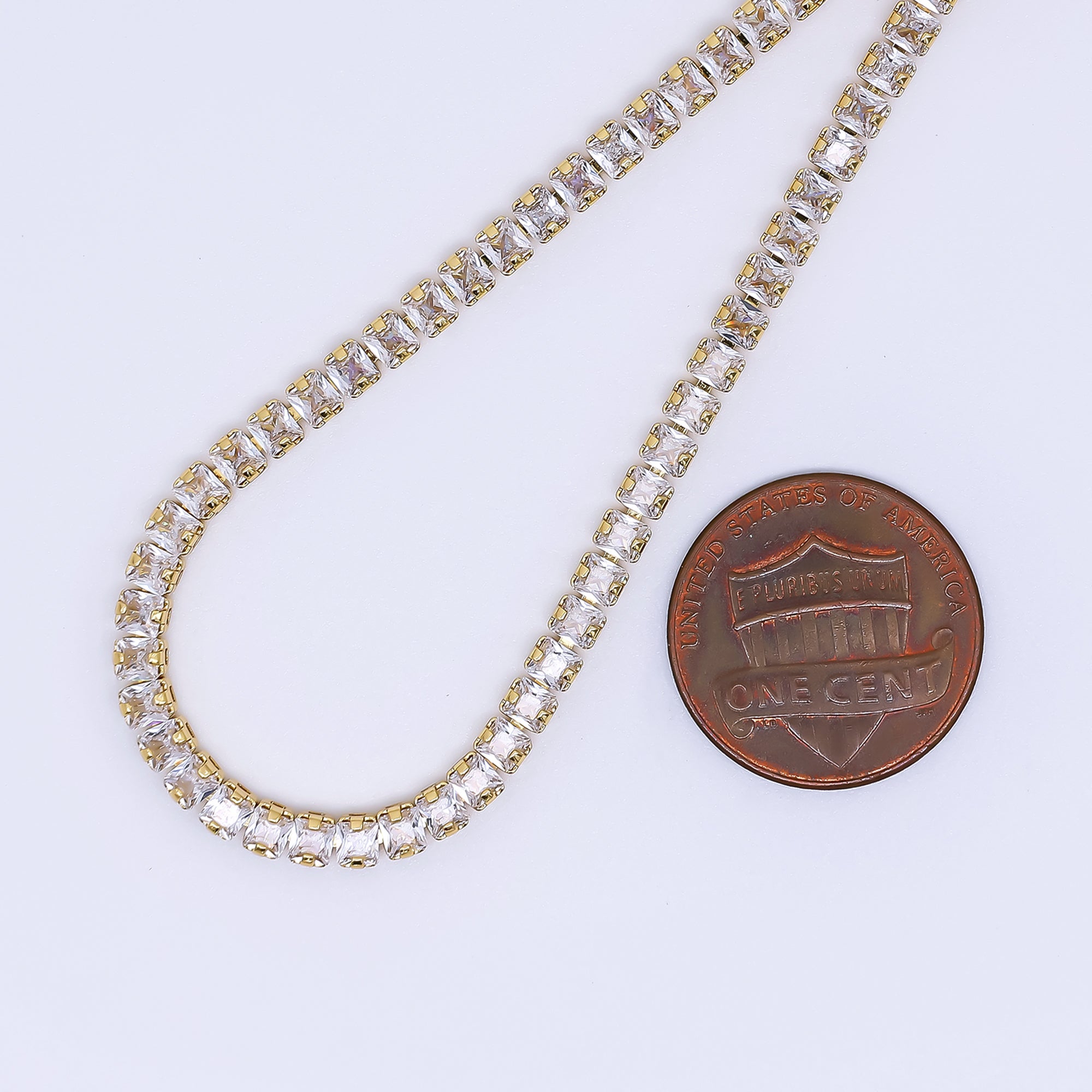24K Gold Filled Cubic CZ Classic Tennis Bracelet | WA-3329