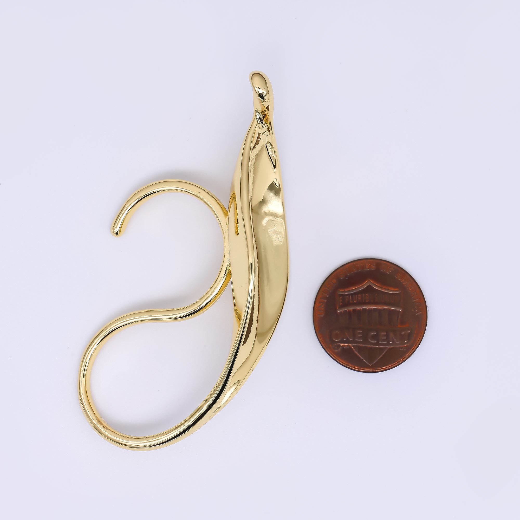 24K Gold Filled Midas Leaf Statement Open Ring | O1464