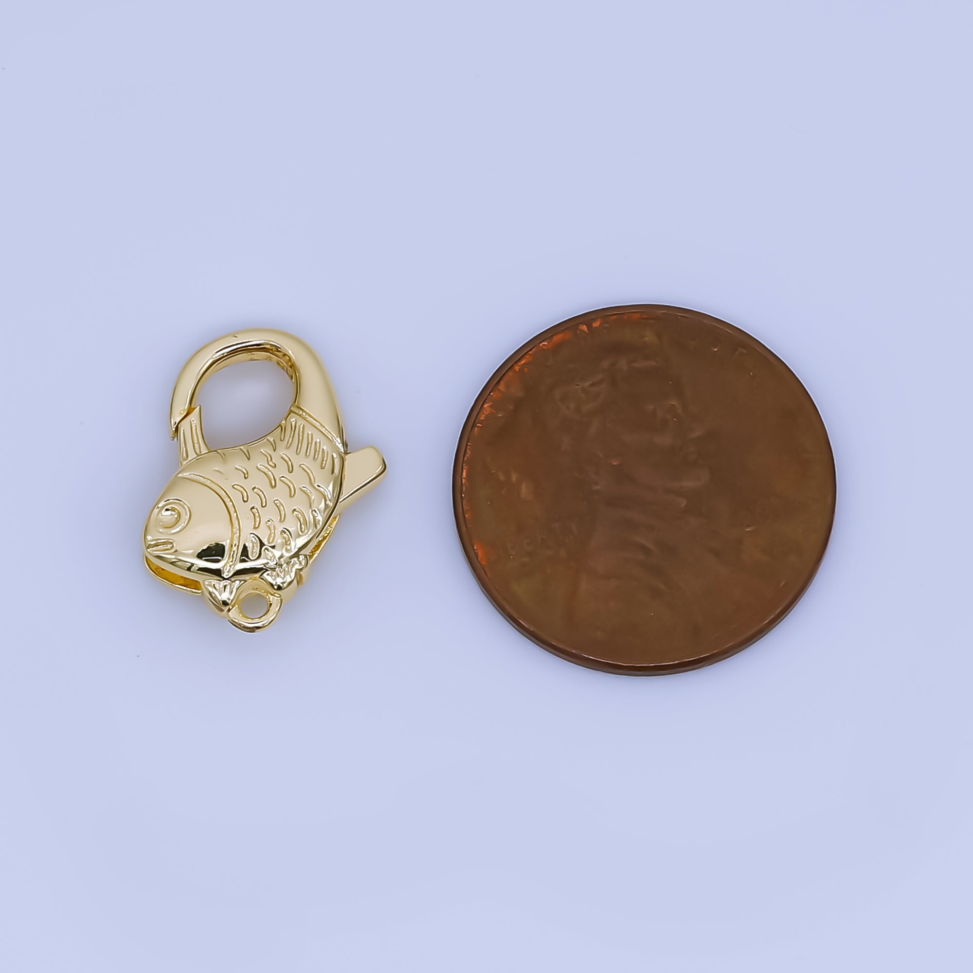 24K Gold Filled 16mm Under the Sea Koi Fish Lobster Clasp Charm Finding | Z1324
