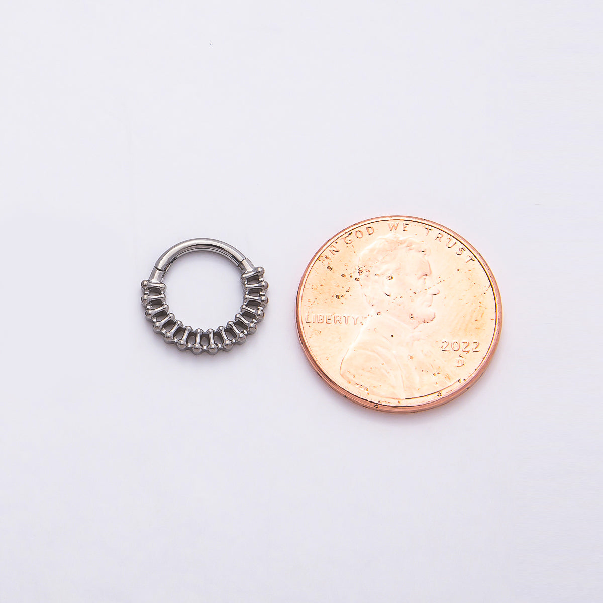Stainless Steel 11mm Geometric Molten Ball Bar Pull Gate Round Finding in Gold & Silver | Findings-00214 Findings-00215